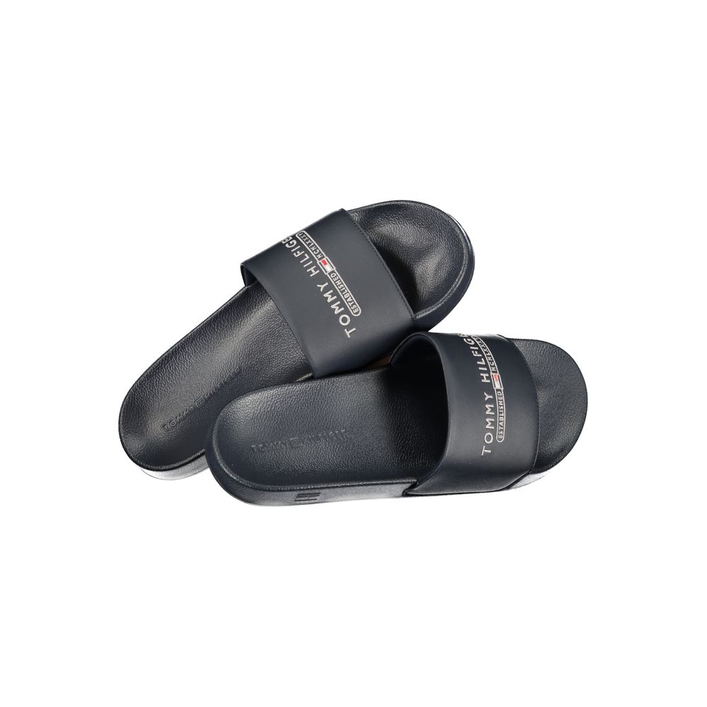 Tommy Hilfiger Blue Polyurethane Men Slipper