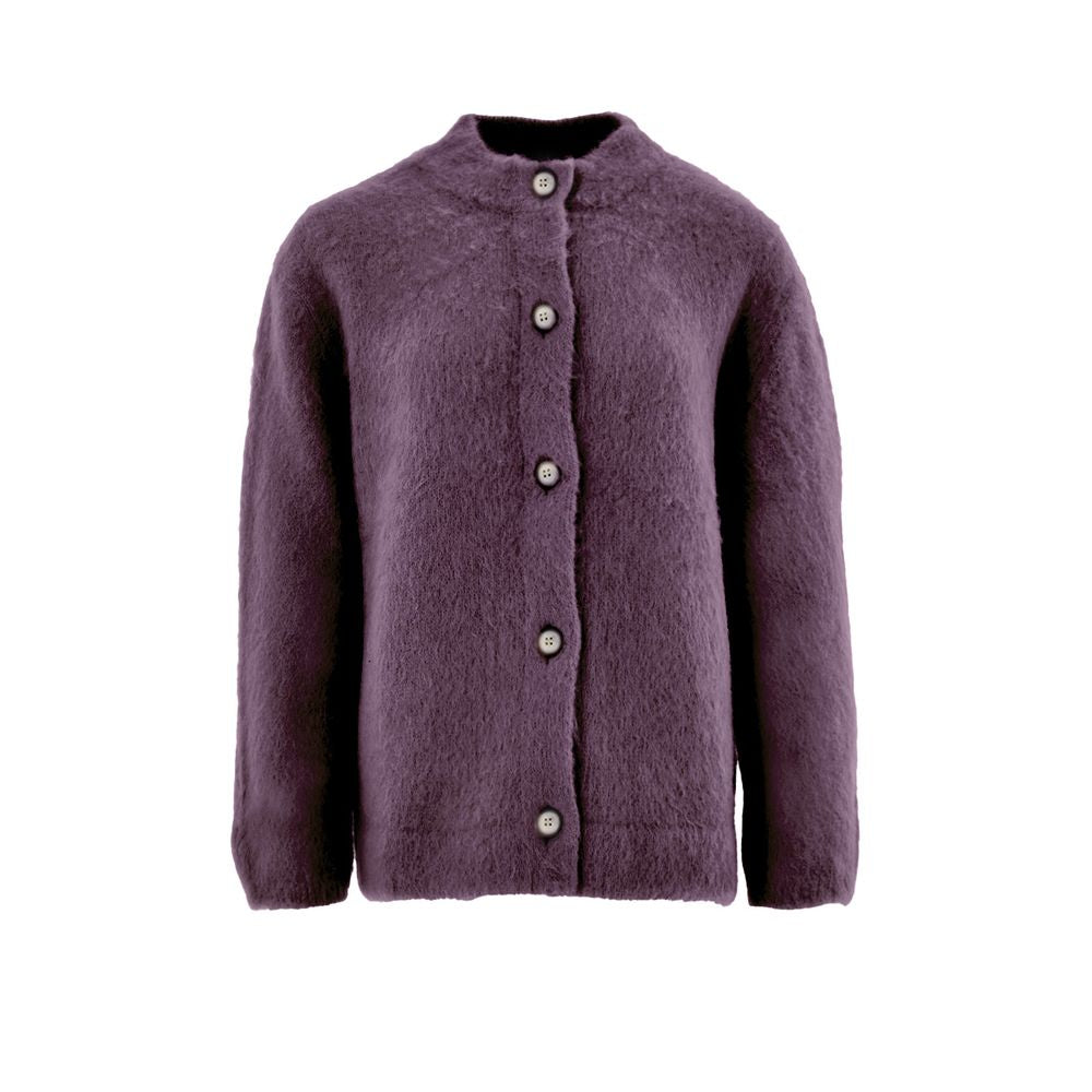 Gran Sasso Bordeaux Wool Cardigan