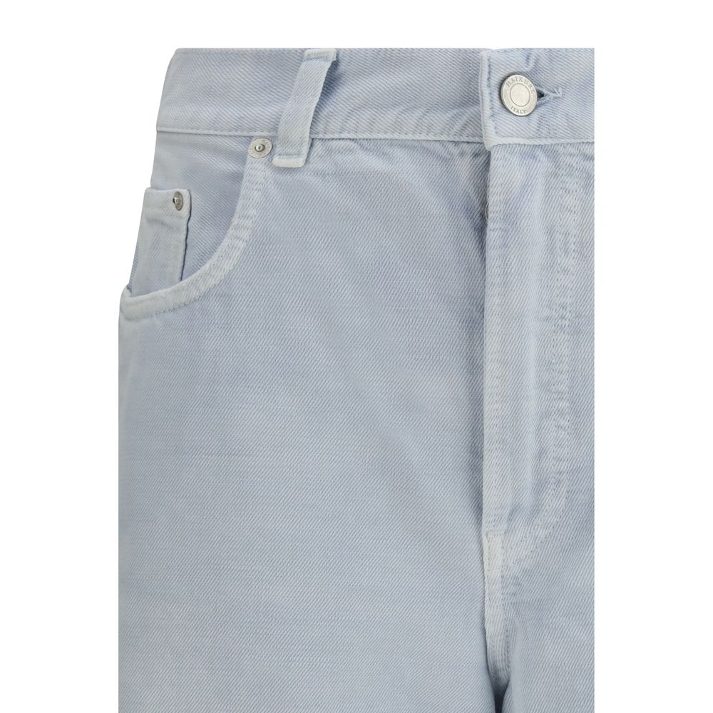 Haikure Blue Cotton Bermuda Shorts