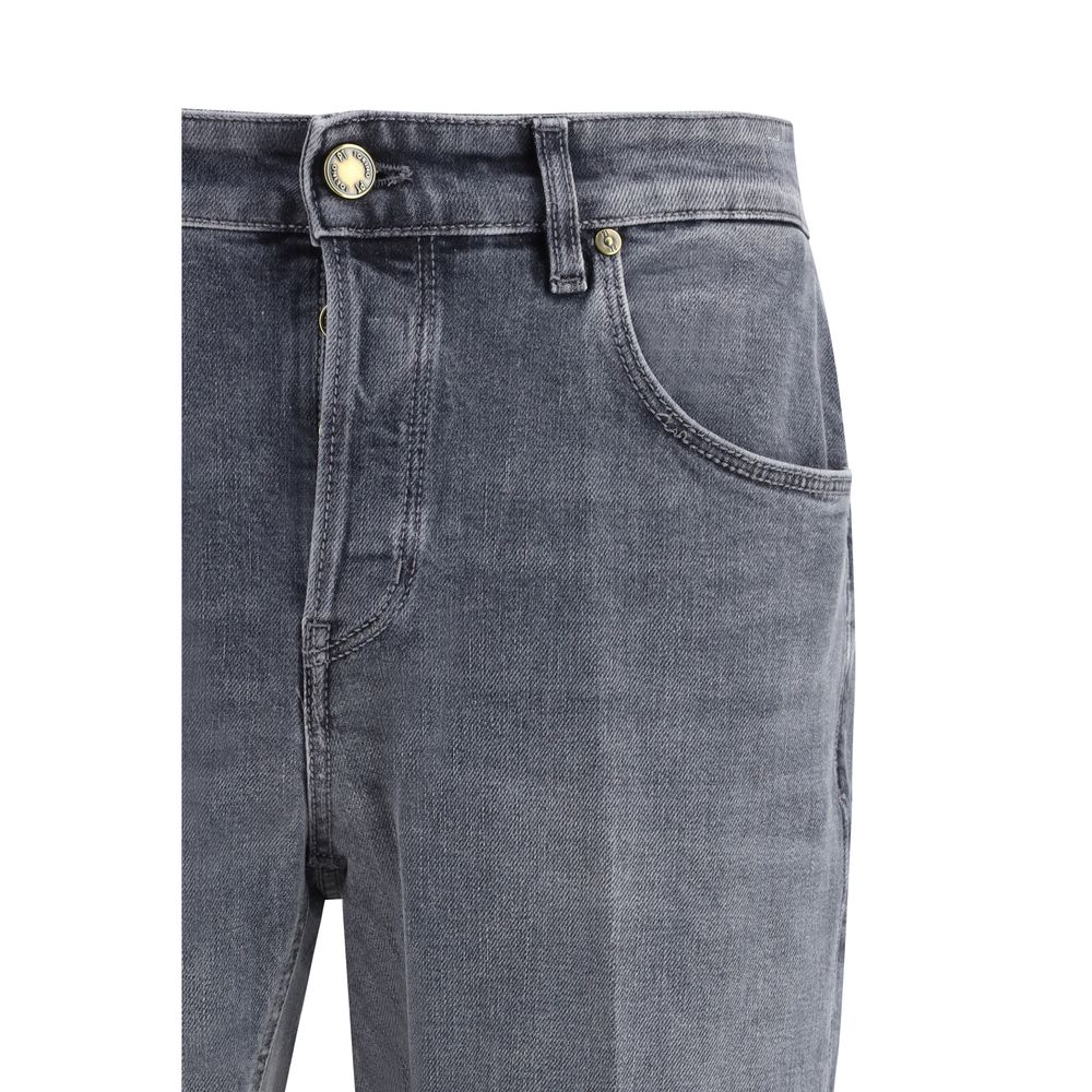 PT Torino Gray Cotton Jeans Denim