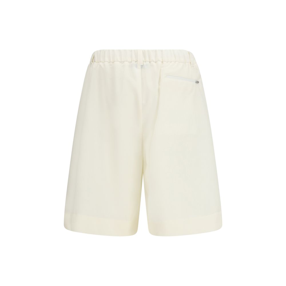 LAMINAR Beige Polyester Bermuda Shorts