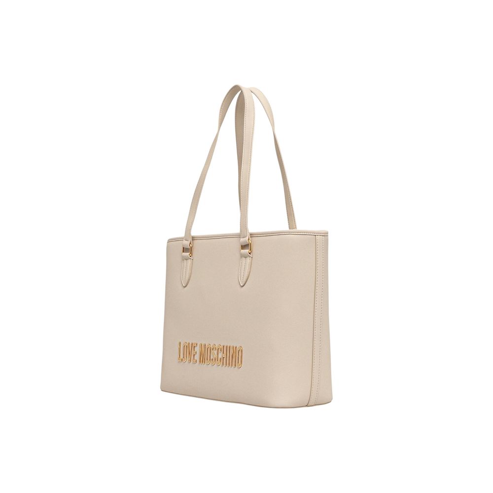 Love Moschino Beige Polyethylene Handbag