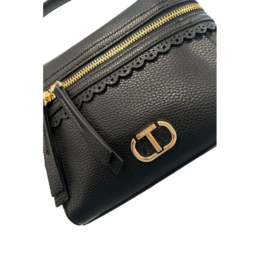 Twinset Black PU Women's Handbag