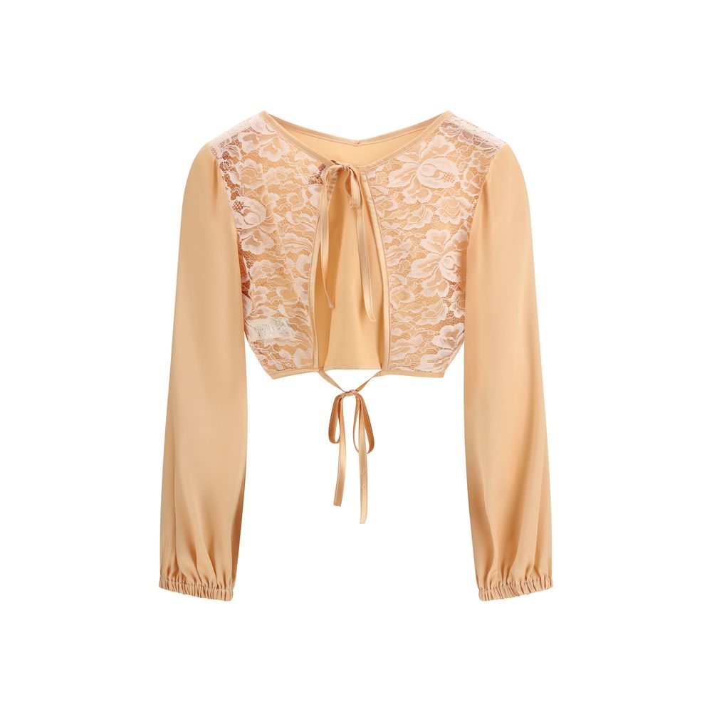 Kristina Ti Orange Silk Blouse