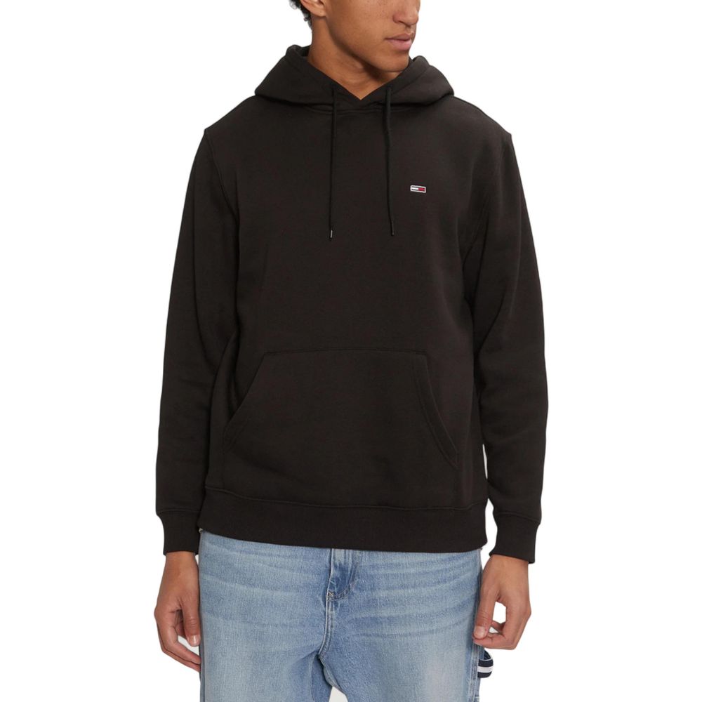 Tommy Hilfiger Jeans Black Cotton Hoodie