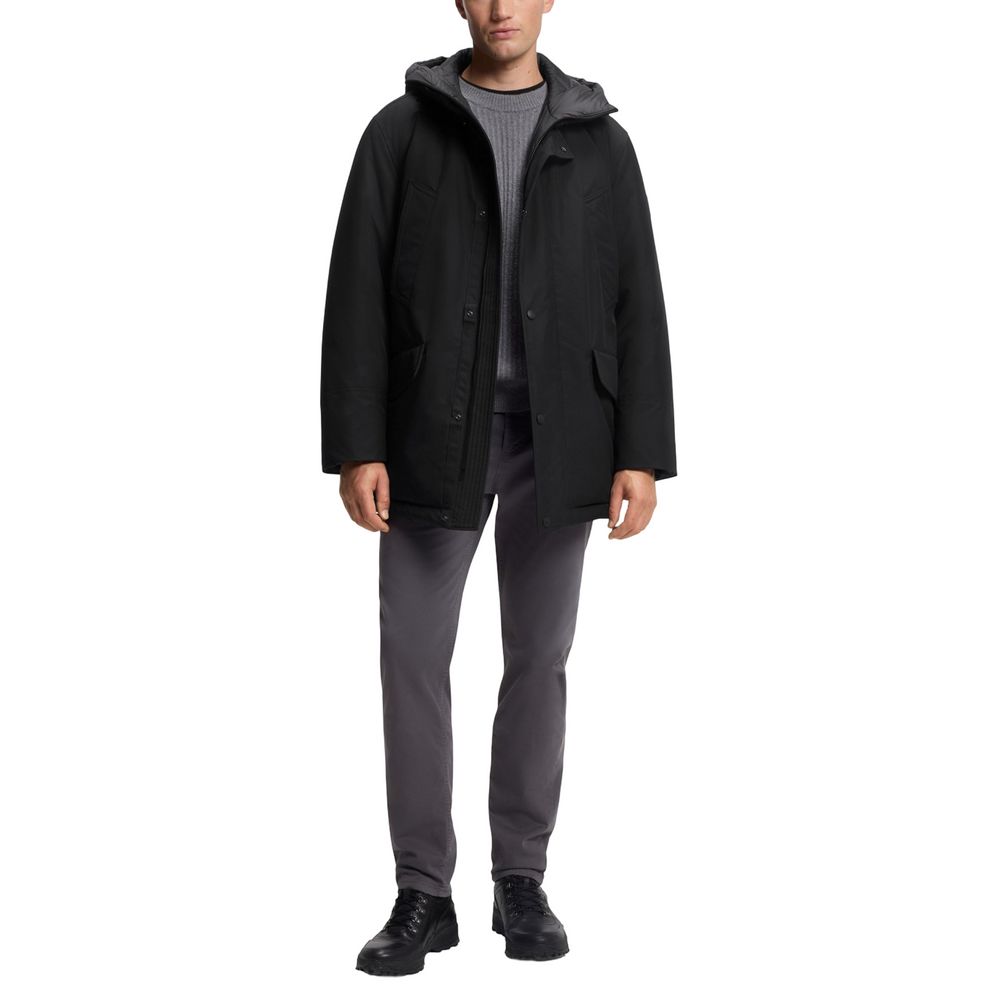 Hugo Boss Black Polyester Full-Length Jacket