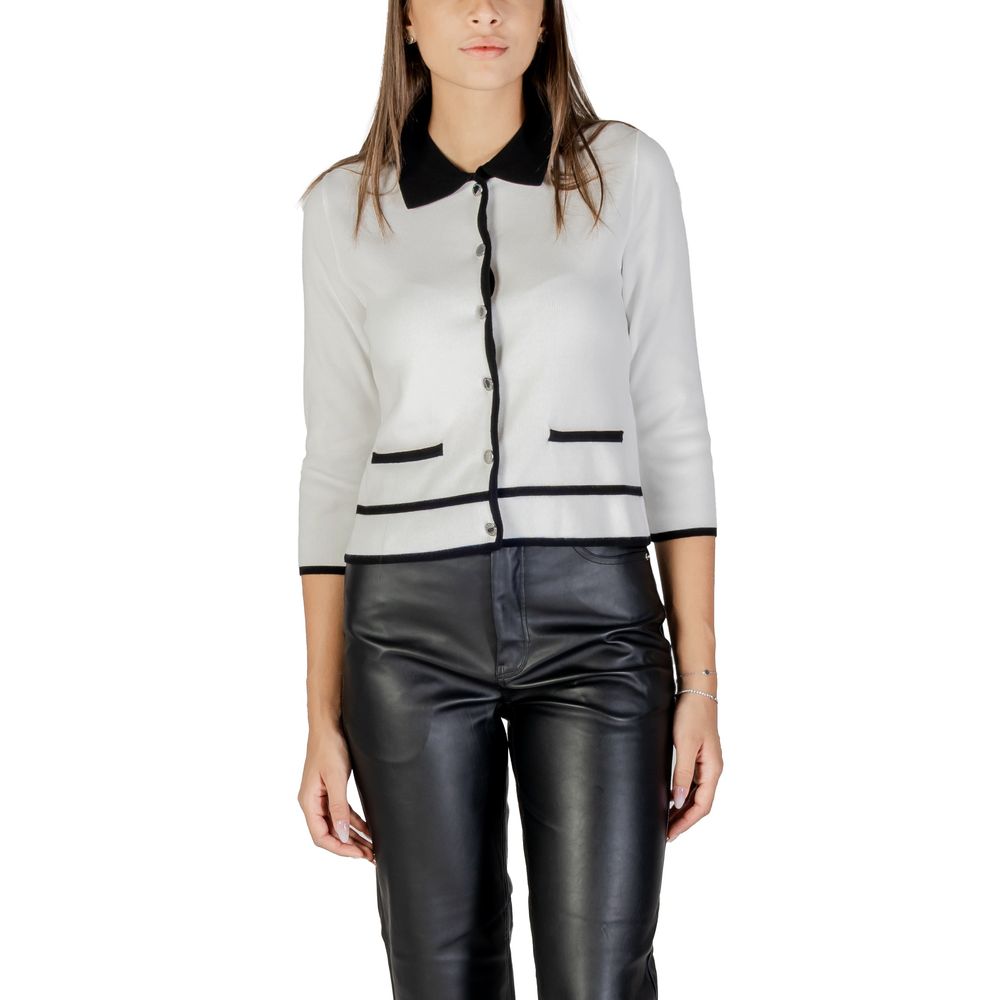 Morgan De Toi Black And White Viscose Sweatshirt