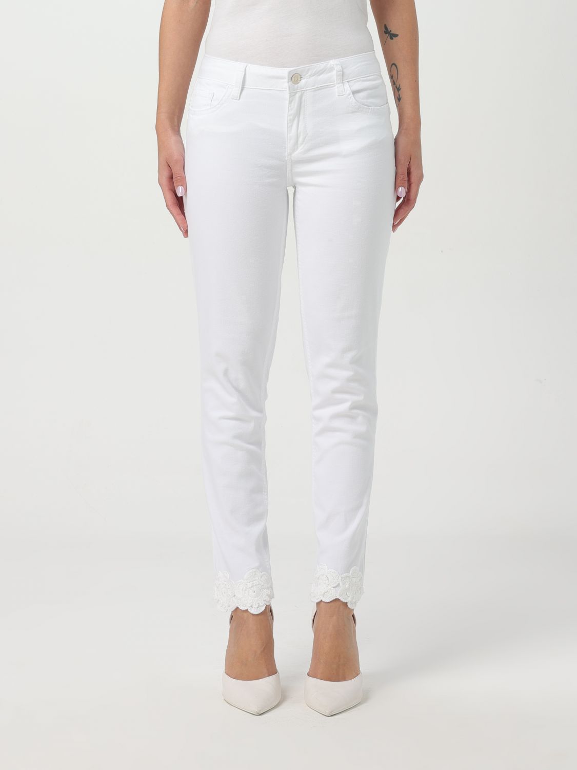 Liu Jo White Cotton Skinny Jeans