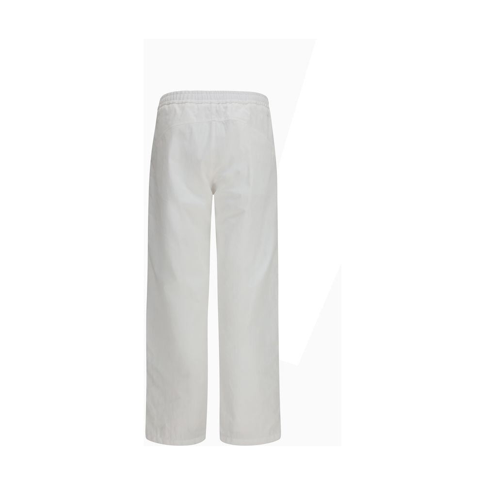 LAMINAR White Cotton Casual Pants