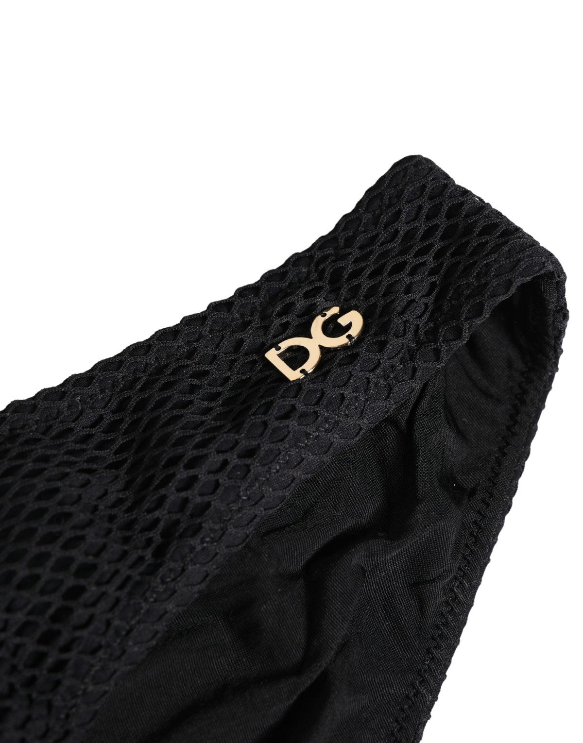 Dolce & Gabbana Black Nylon DG Logo Plaque Regular Brief Underwear