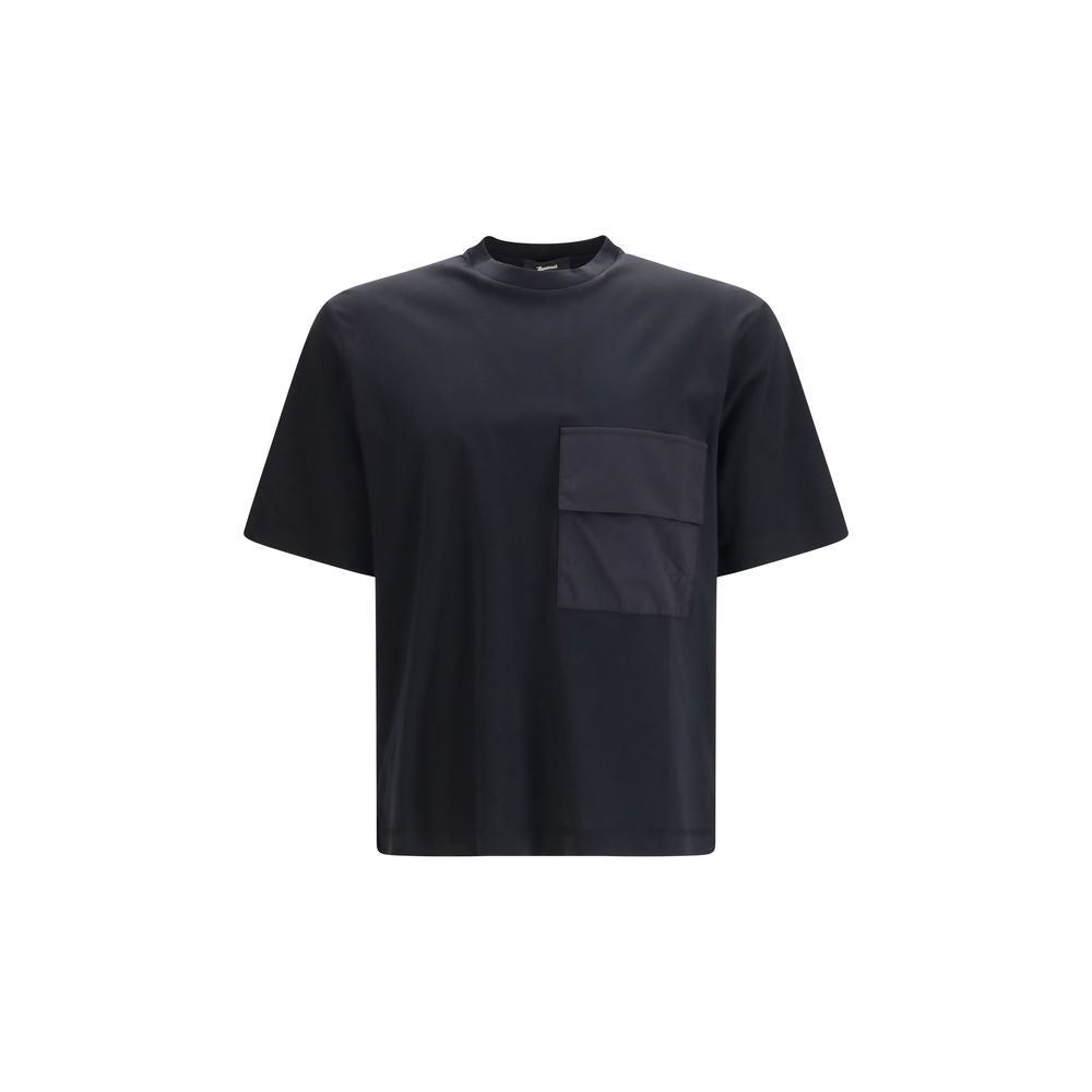 LAMINAR Black Cotton T-Shirt