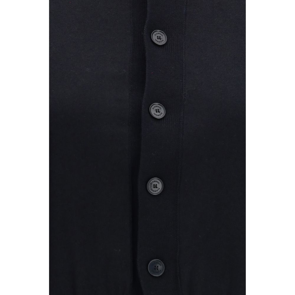 ALAINPAUL Black Cotton Cardigan