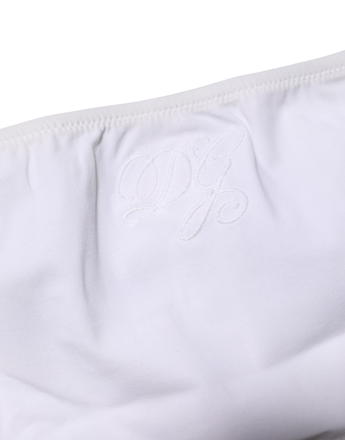 Dolce & Gabbana White Nylon Stretch Mid Waist Brief Panty Underwear