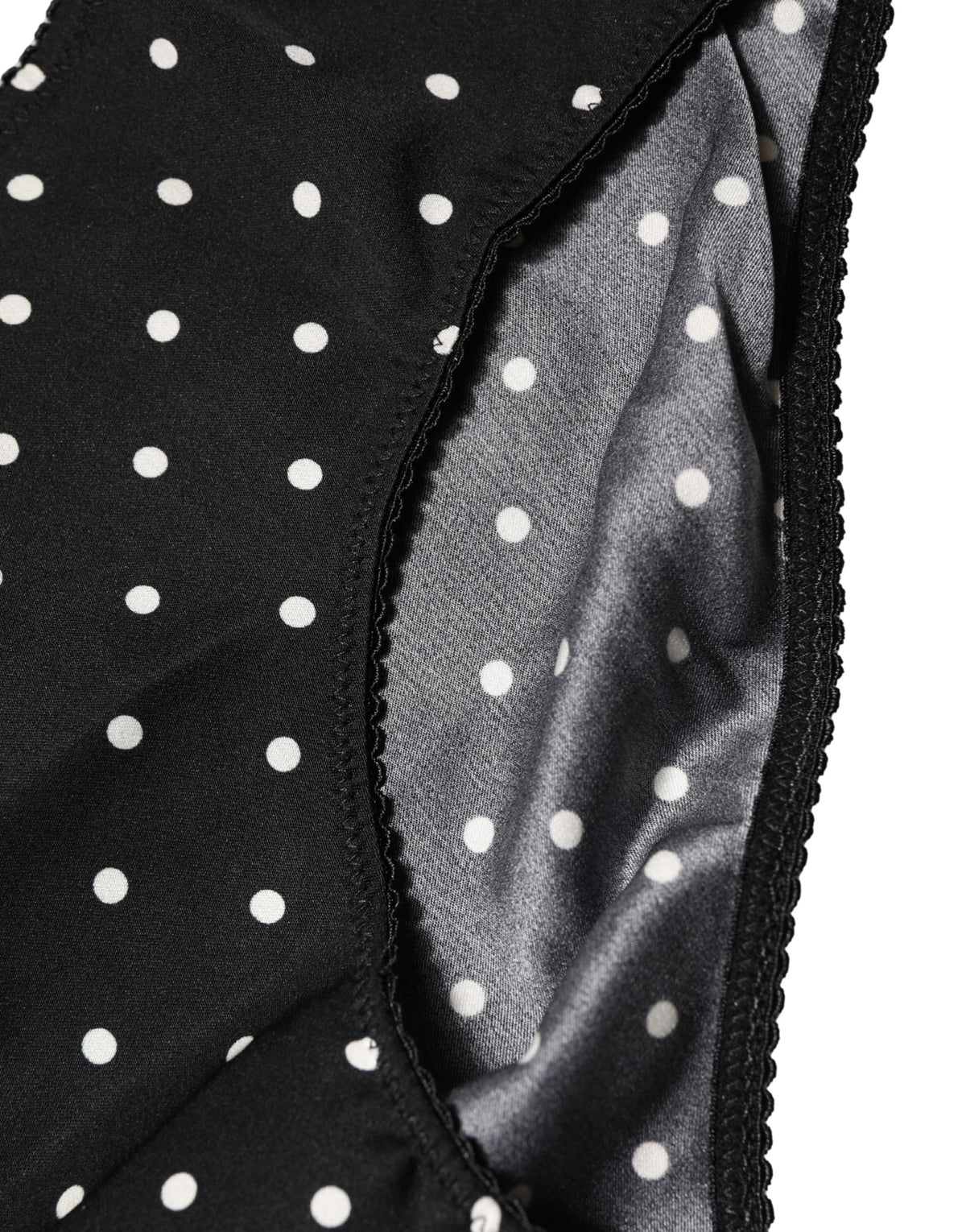 Dolce & Gabbana Black Polka Dots Mid Waist Brief Panty Underwear