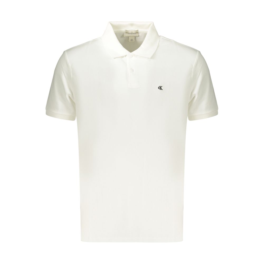 Calvin Klein White Cotton Men's Polo Shirt
