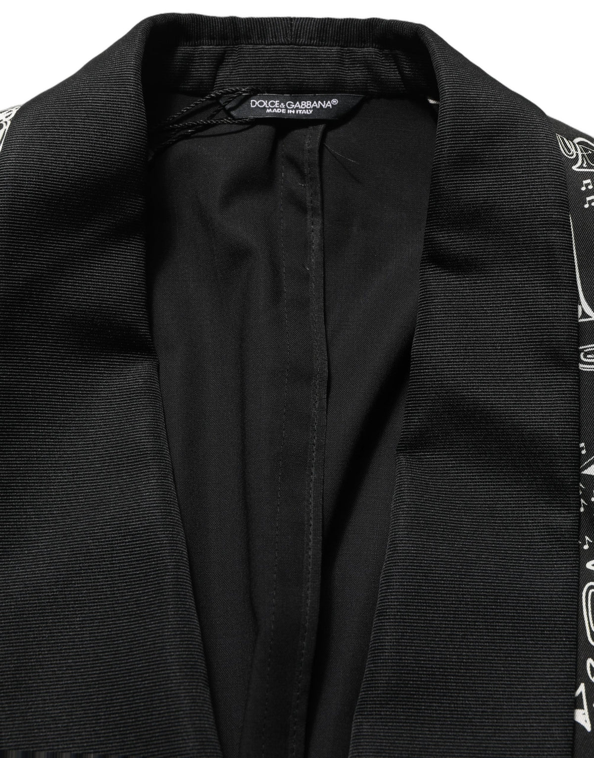Dolce & Gabbana Black Crystal Embellished Coat Blazer Jacket