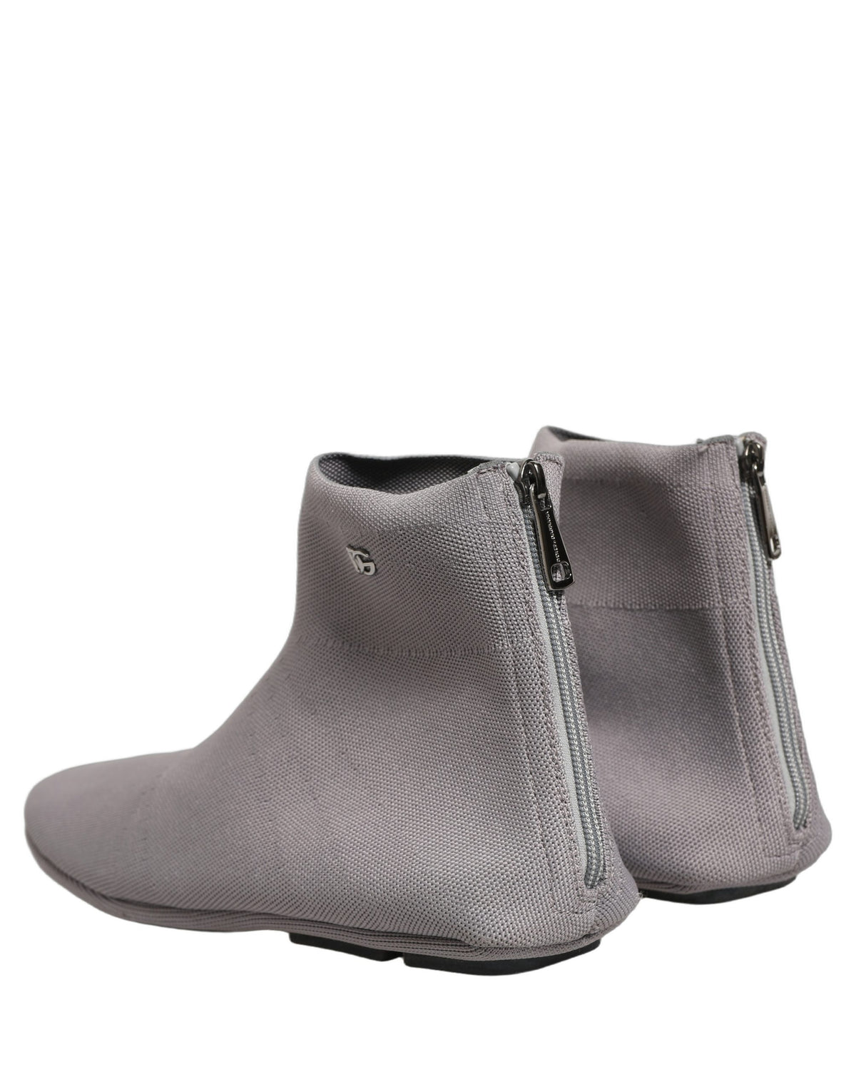 Dolce & Gabbana Gray Stretch Mesh Men Ankle Boots Shoes