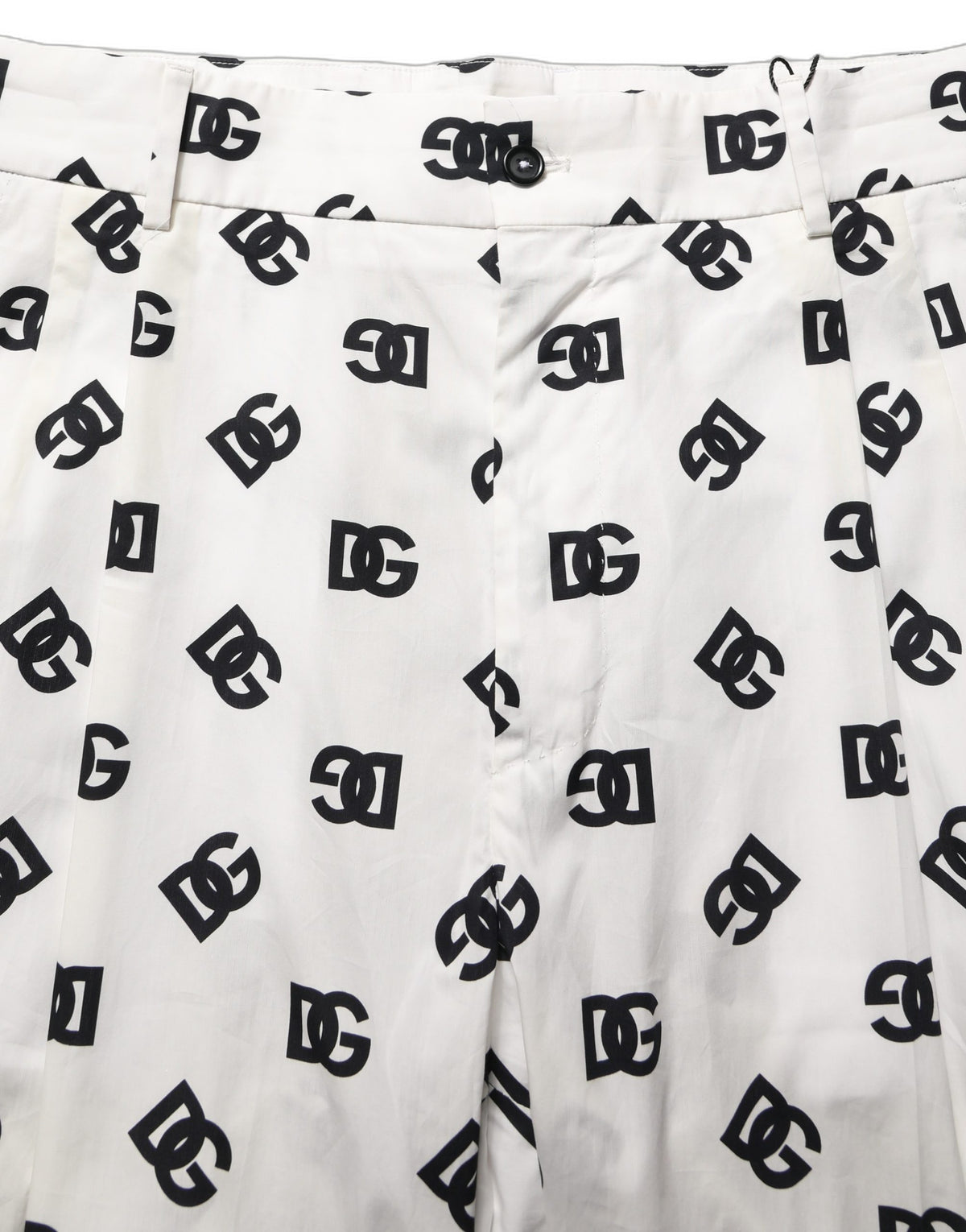 Dolce & Gabbana White Logo Skinny Leg Dress Men Trouser Pants