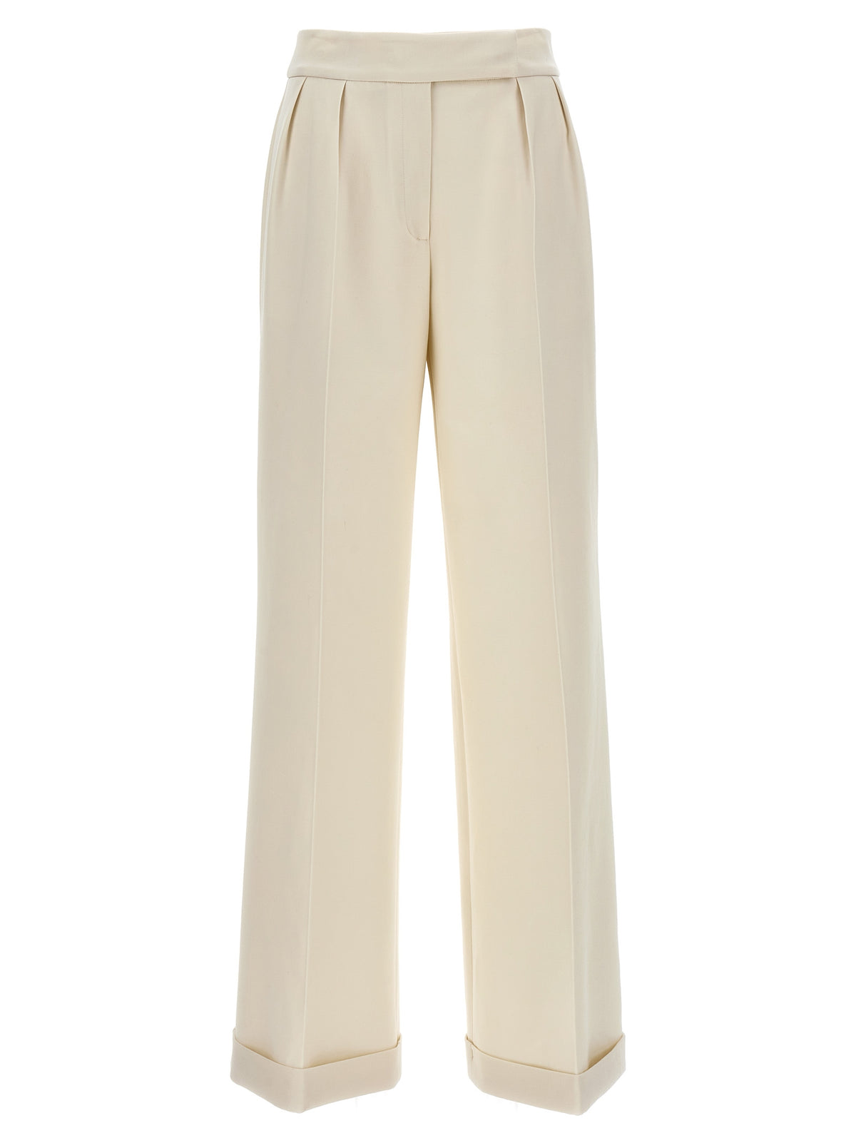 Kiton White Virgin Wool Casual Pants