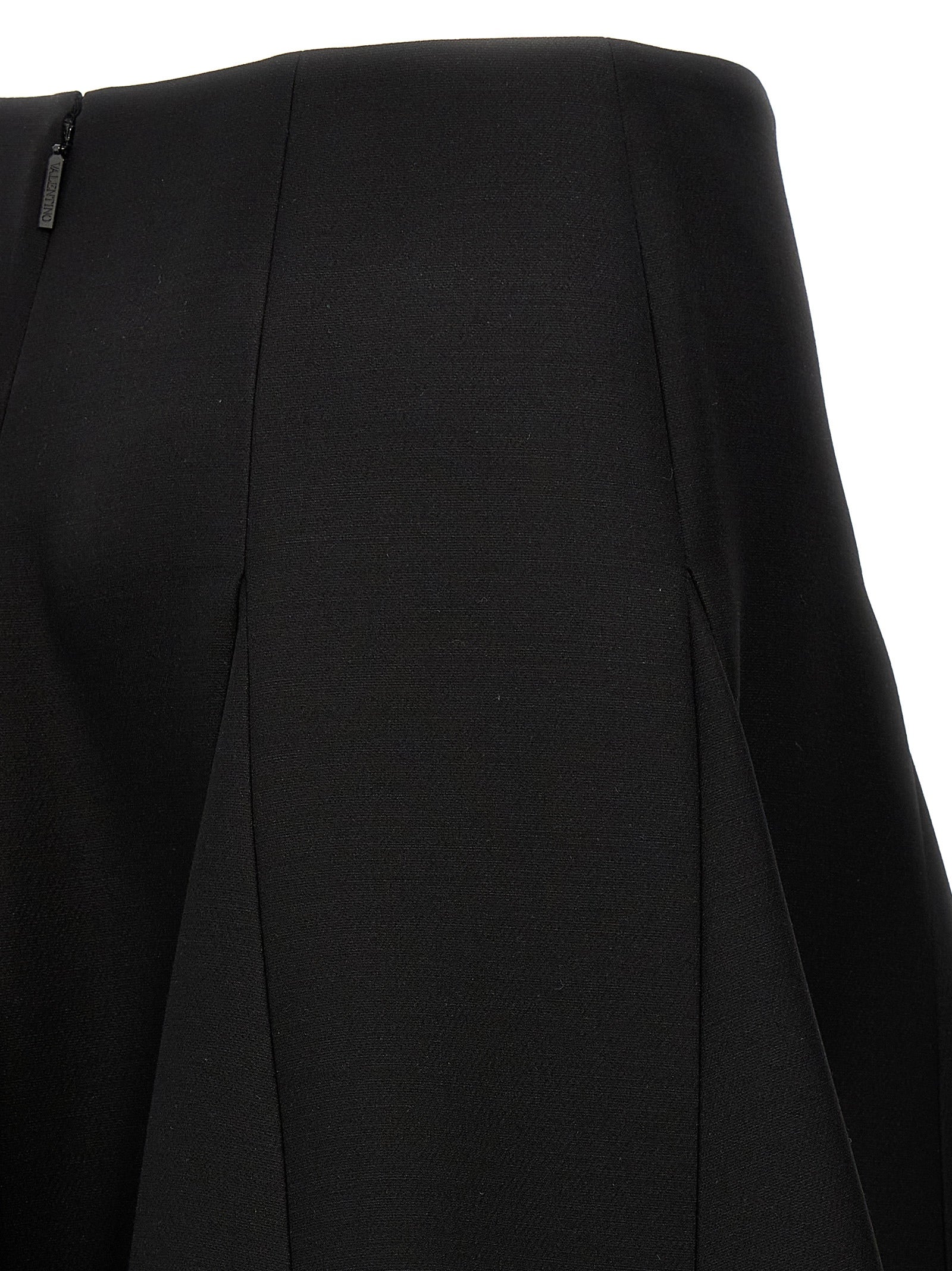 Valentino Garavani Black Virgin Wool Mini Skirt