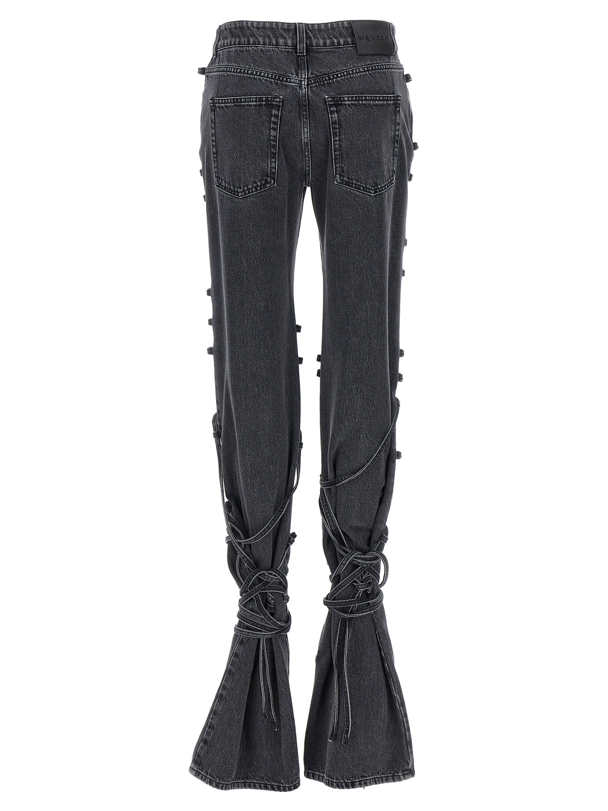 Alexander McQueen Black Cotton Flared Jeans