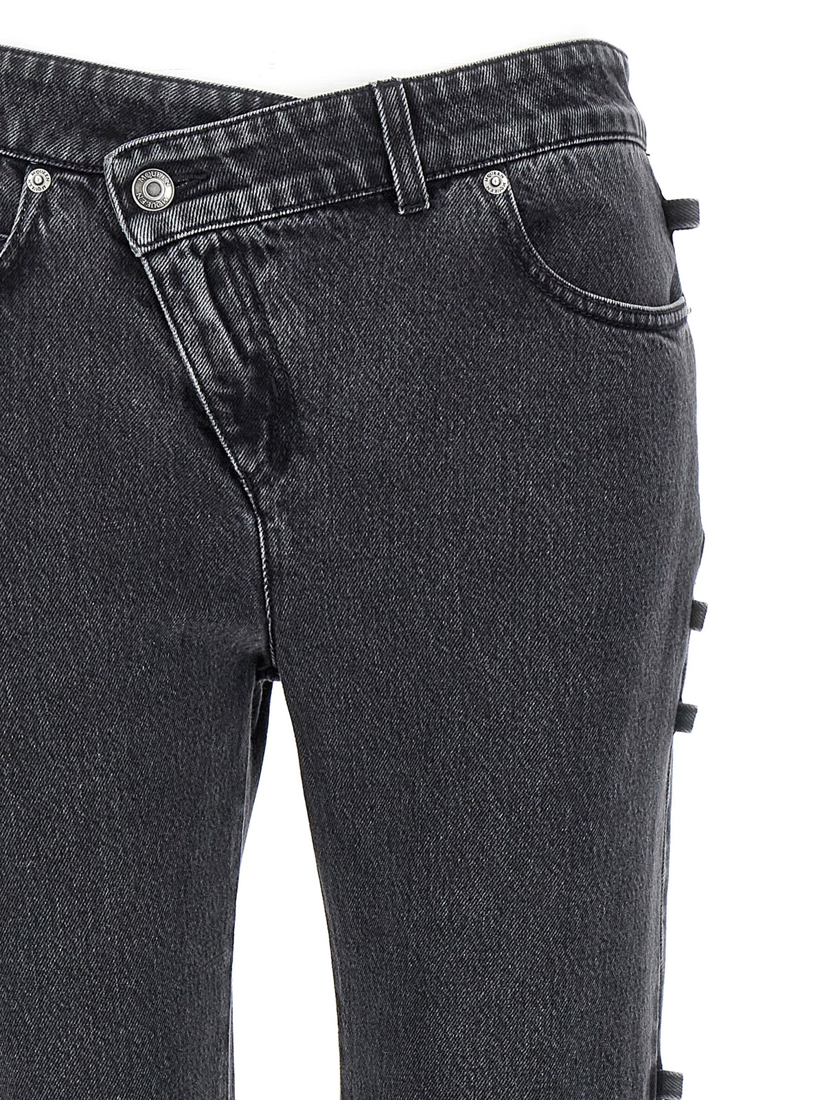 Alexander McQueen Black Cotton Flared Jeans