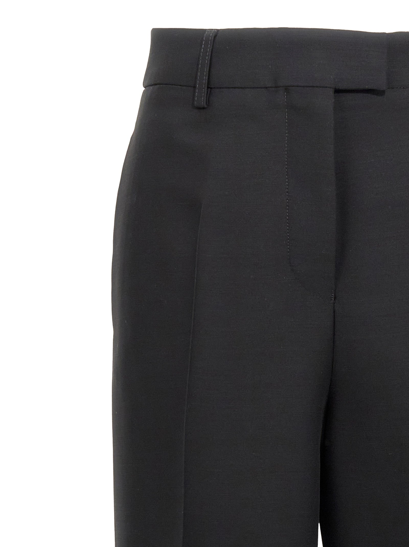 Ferragamo Black Viscose Dress Pants
