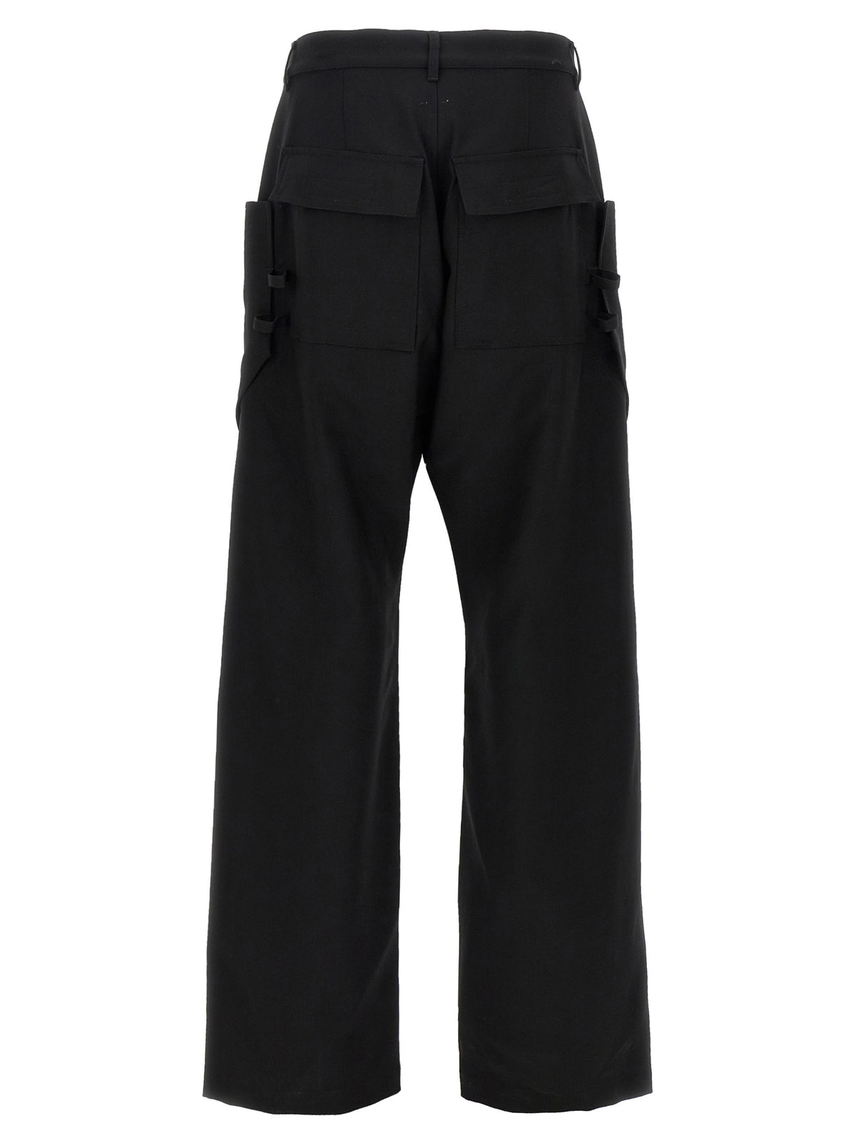 Rick Owens Black Virgin Wool Cargo Pants