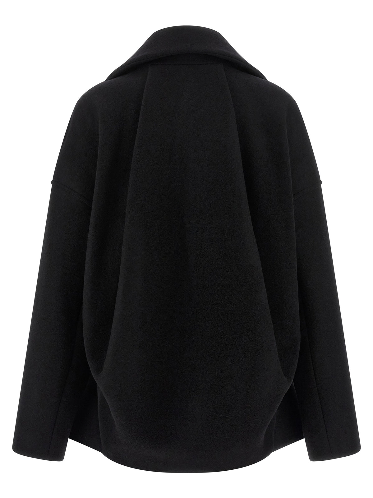 Rick Owens Black Virgin Wool Coat