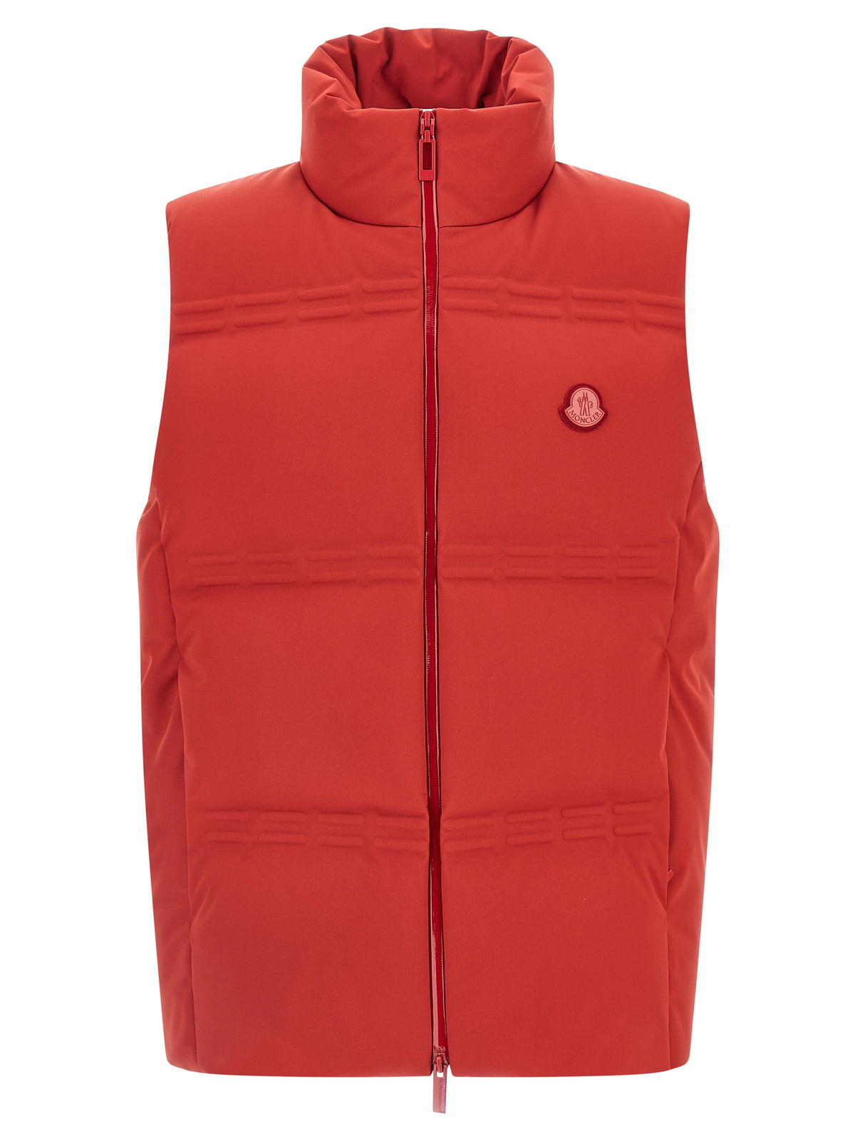 MONCLER GENIUS Red Polyamide Sleeveless Jacket