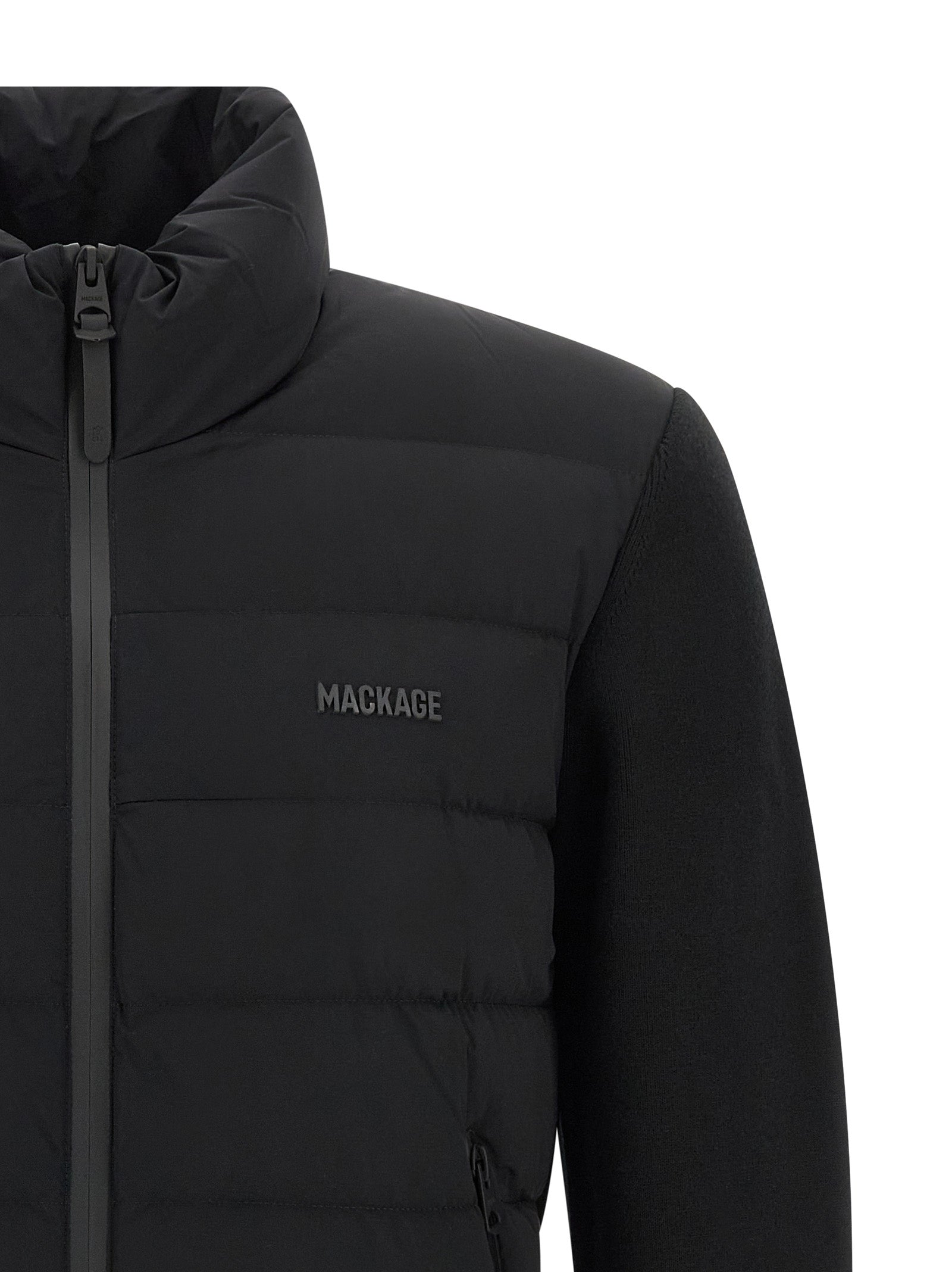 Mackage Blue Nylon Cardigan