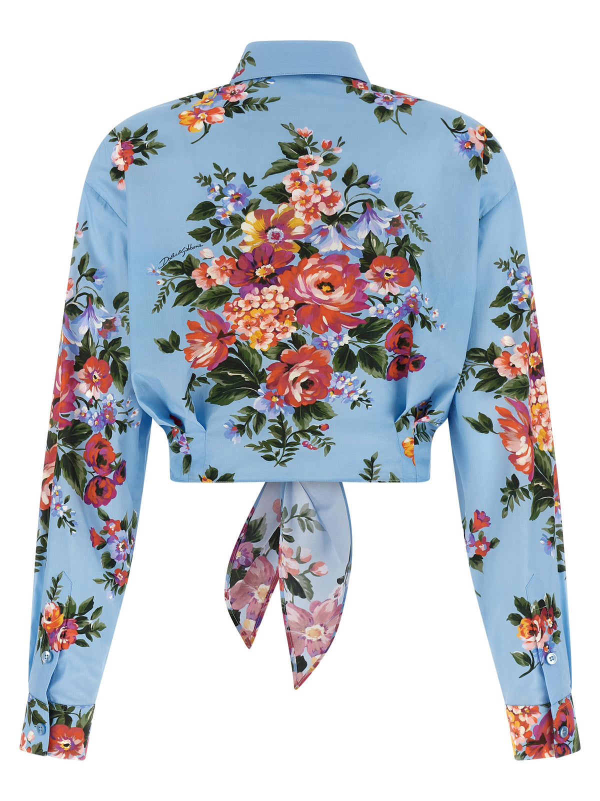 Dolce & Gabbana Blue Cotton Blouse