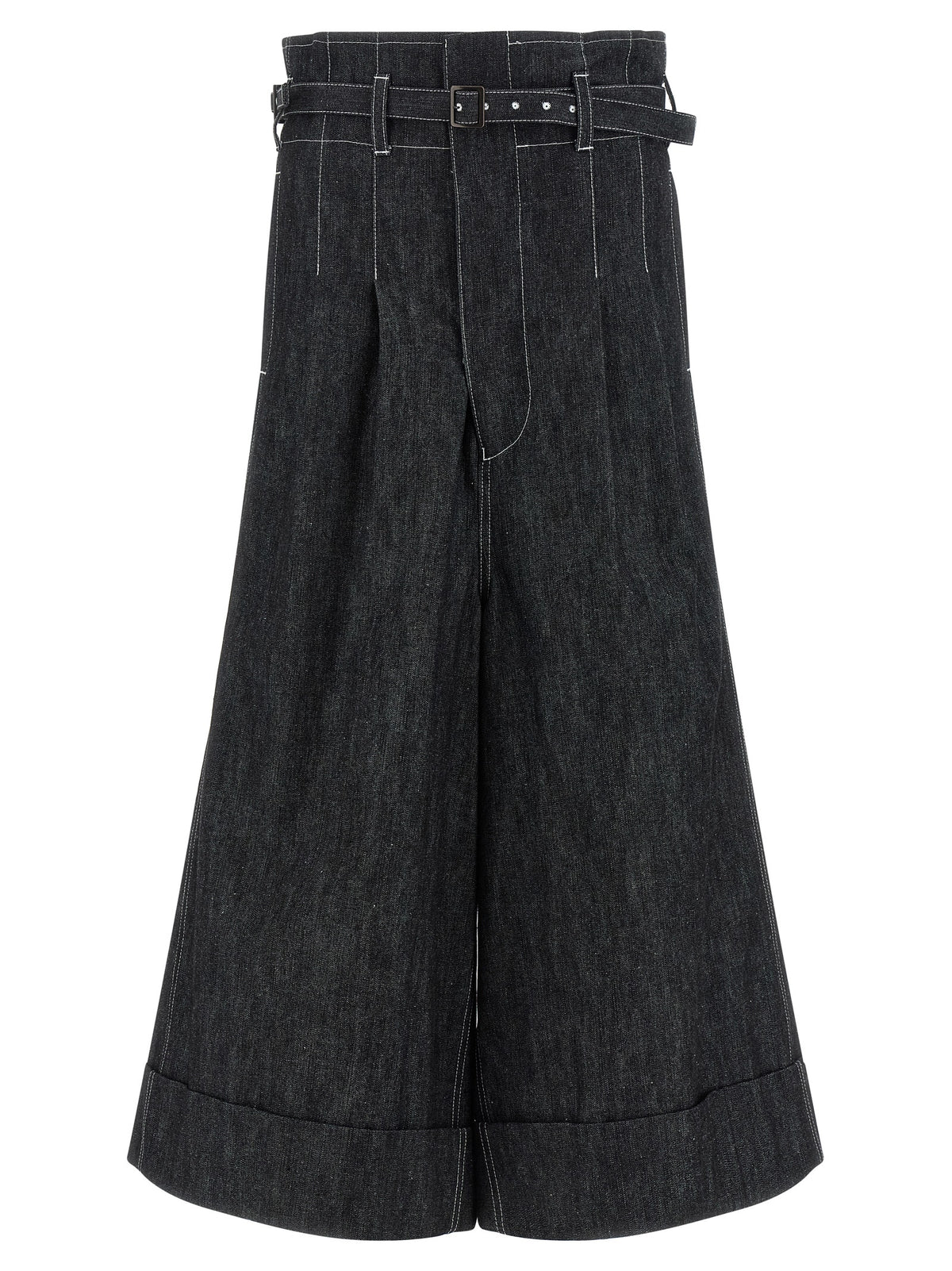 Junya Watanabe Black Cotton Bermuda Shorts