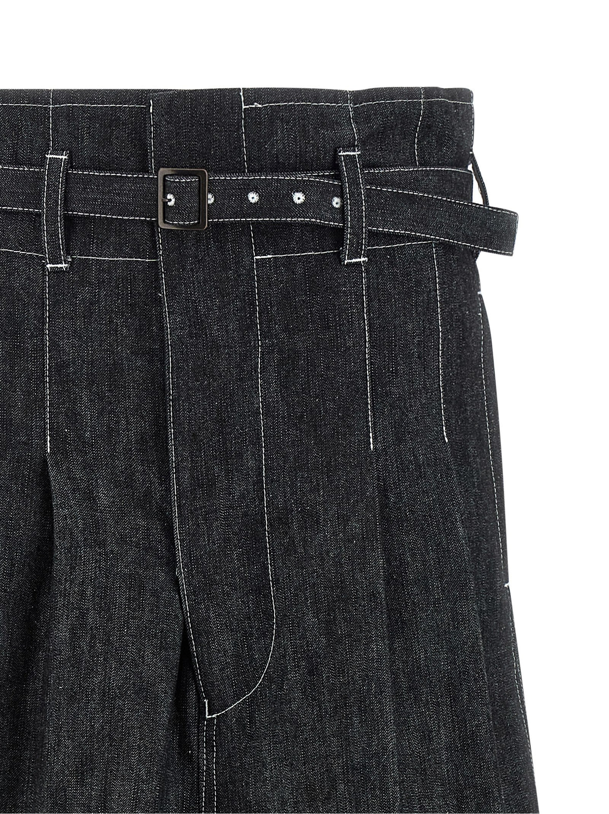 Junya Watanabe Black Cotton Bermuda Shorts