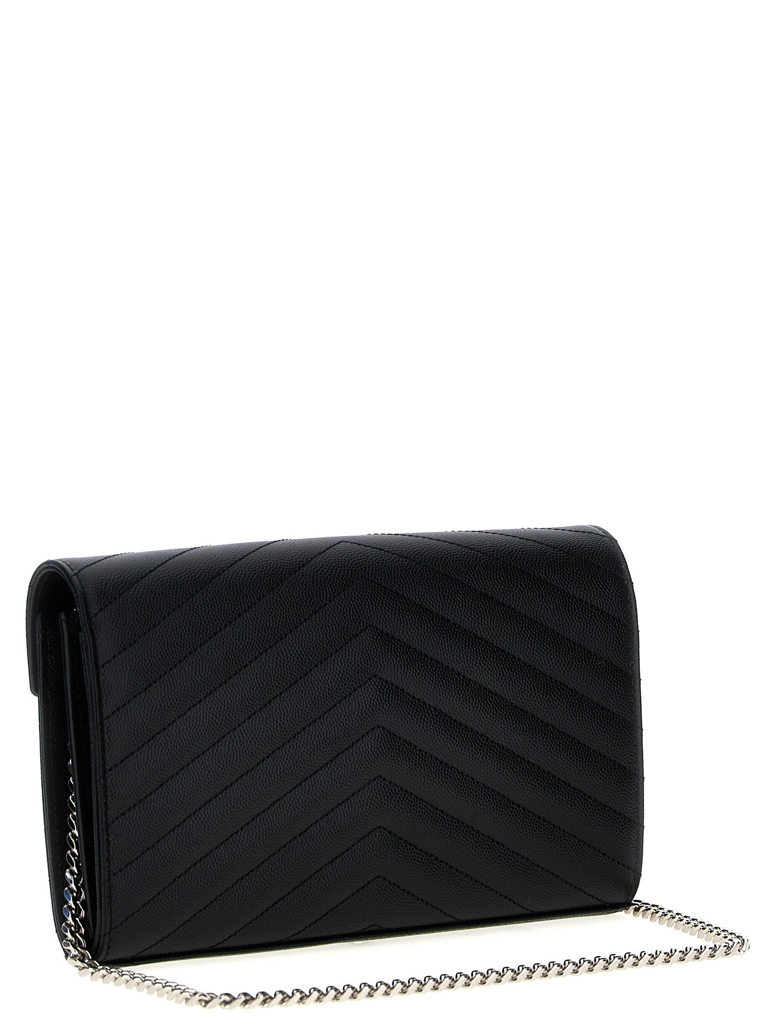 Saint Laurent Black Calfskin Clutch Bag