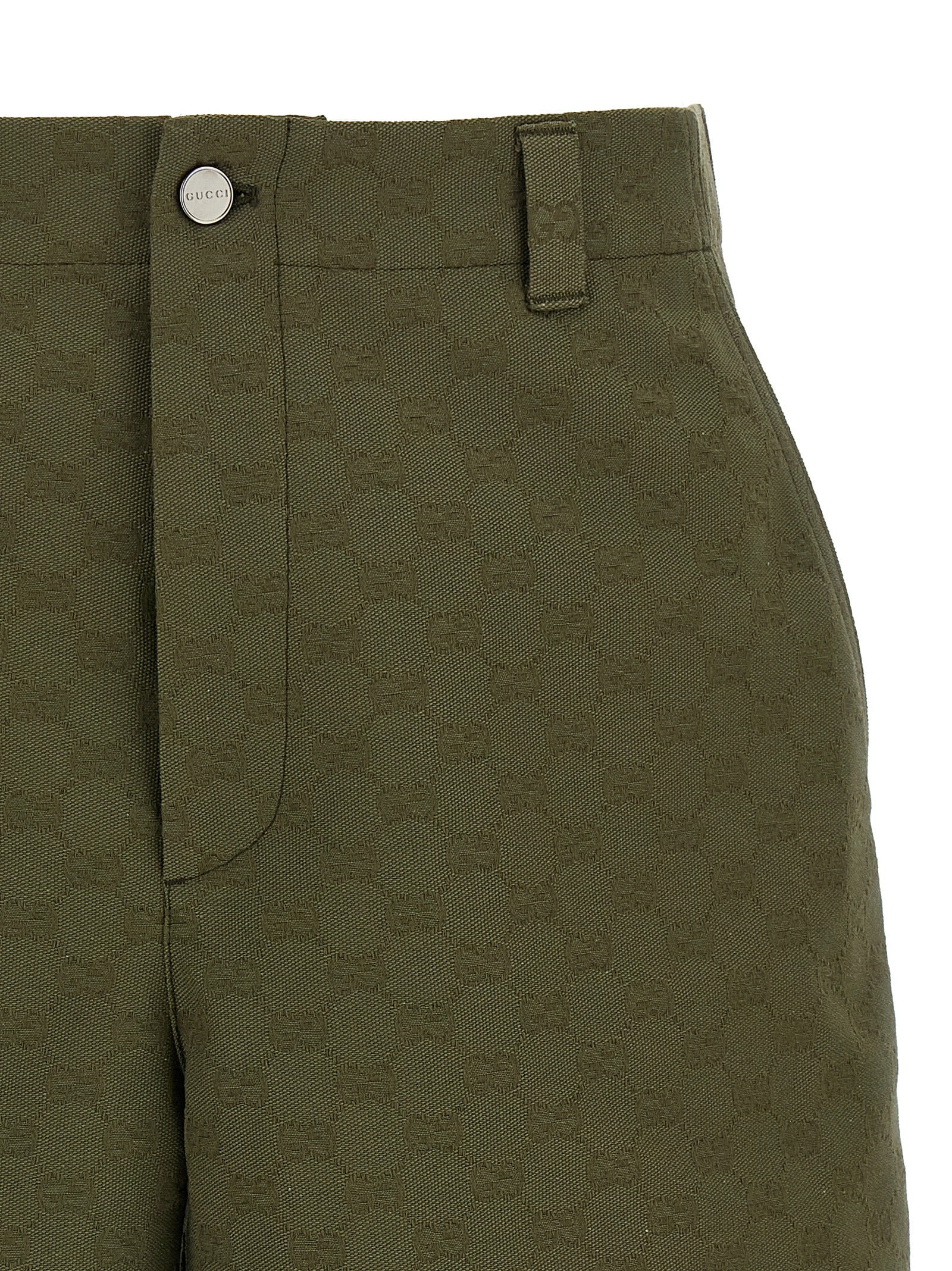 Gucci Bicolor Cotton Bermuda Shorts