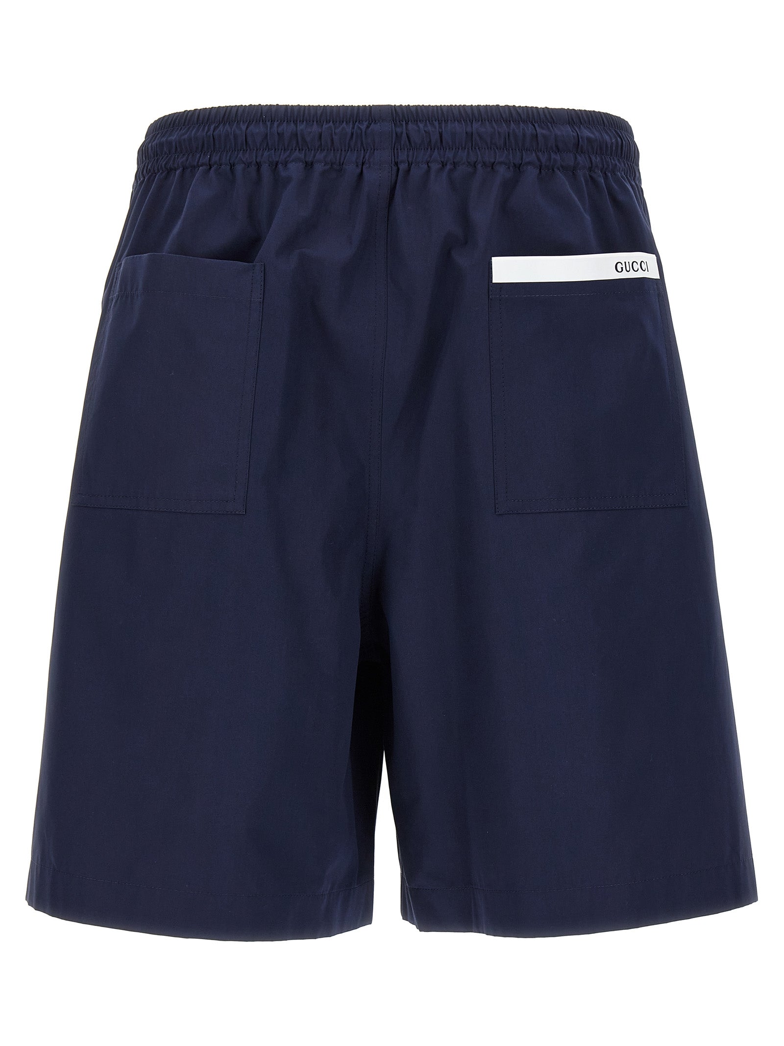 Gucci Blue Cotton Bermuda Shorts