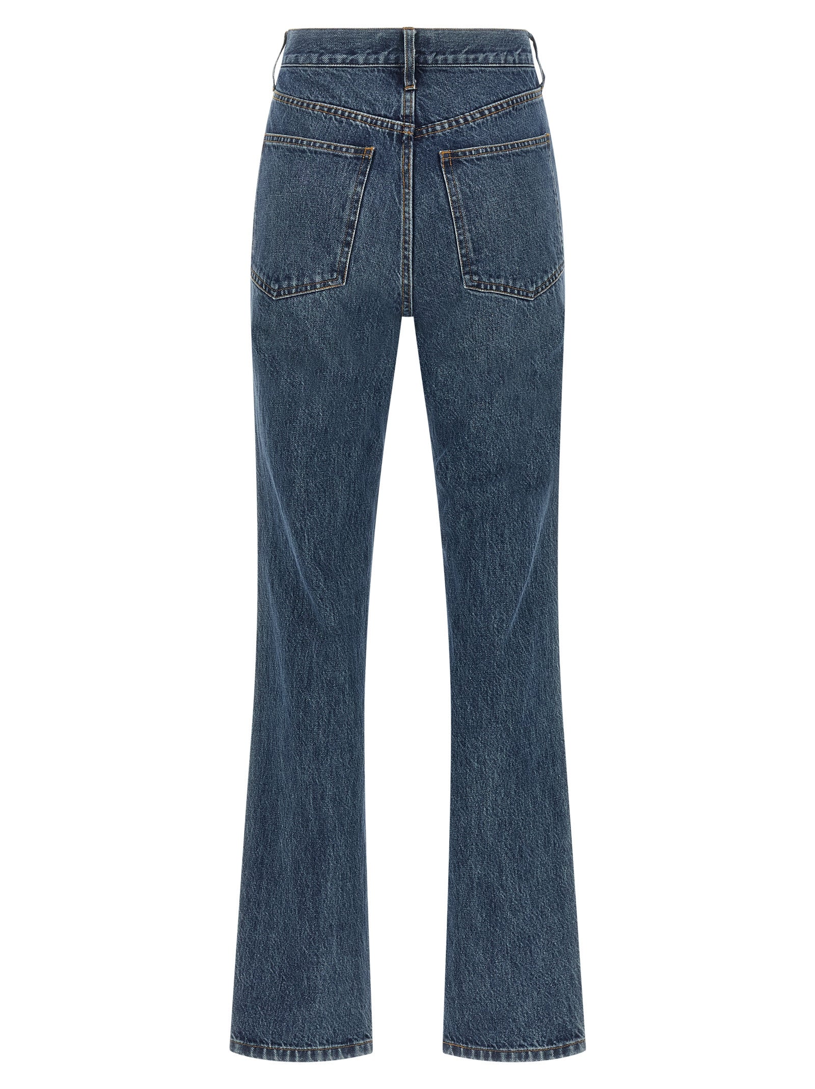 CO Blue Cotton Flared Jeans