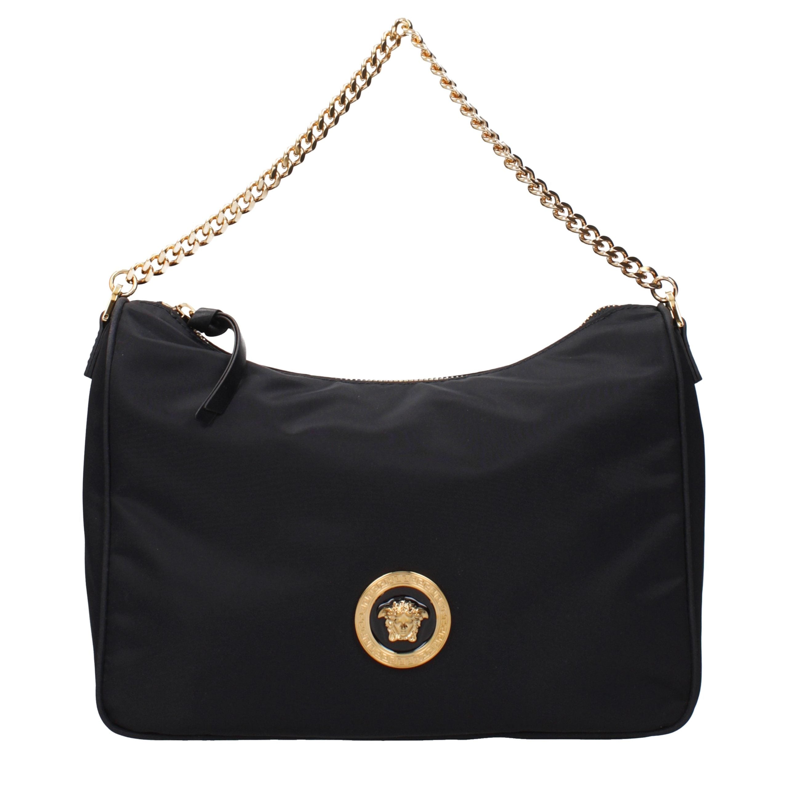 Versace Black Fabric Handbag