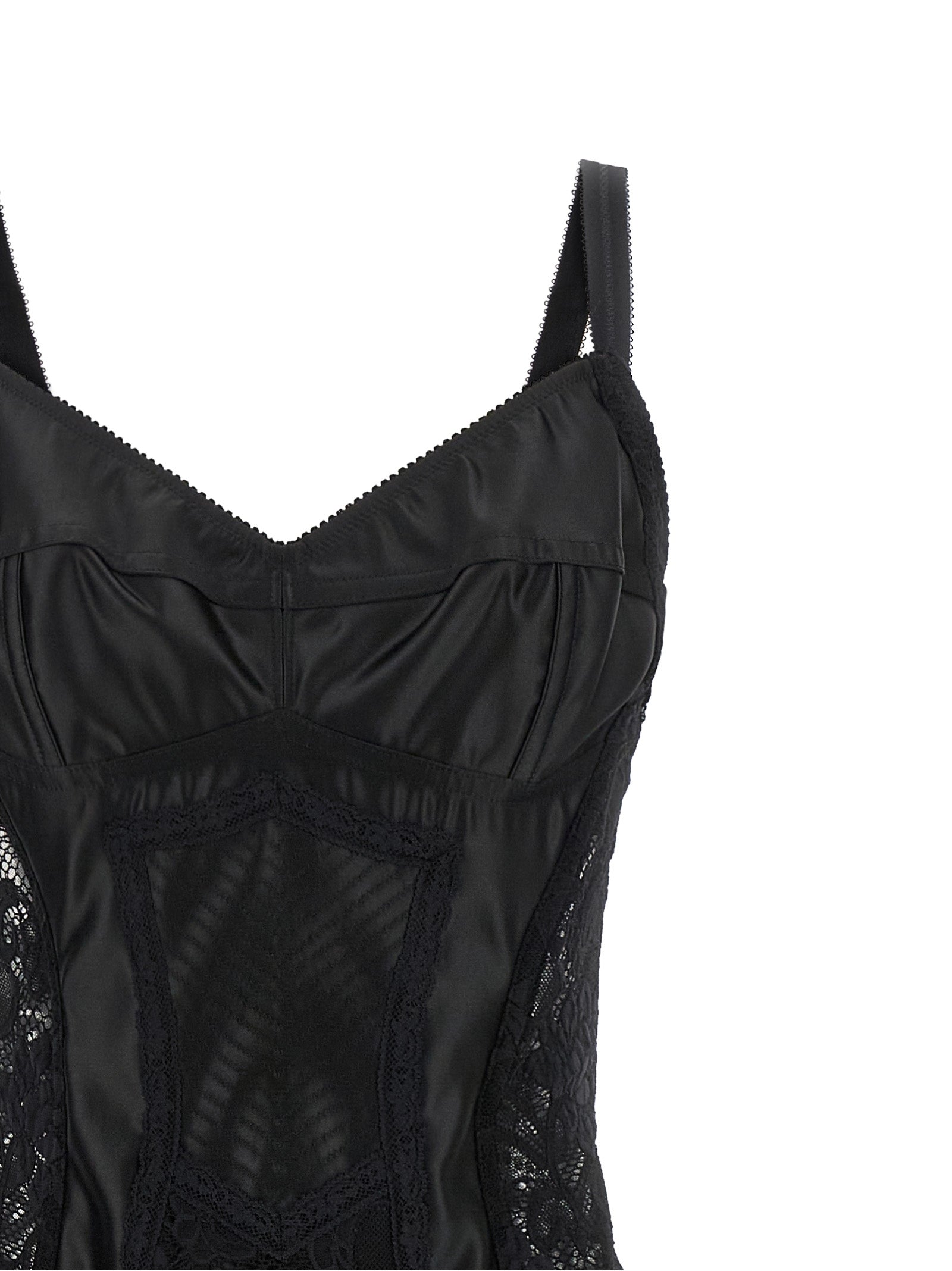 Dolce & Gabbana Black Polyamide Midi Dress