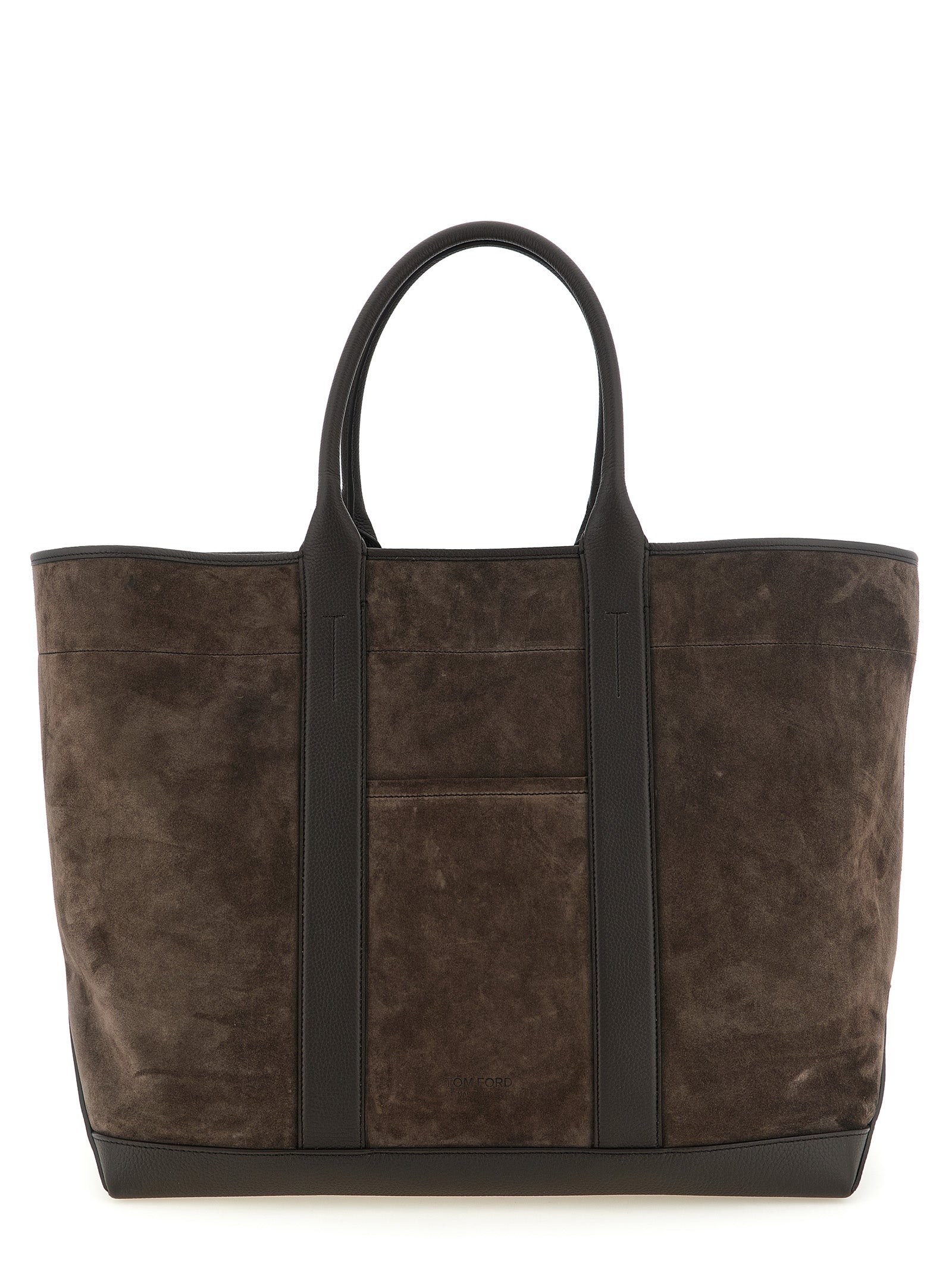 Tom Ford Brown Calfskin Tote Bag