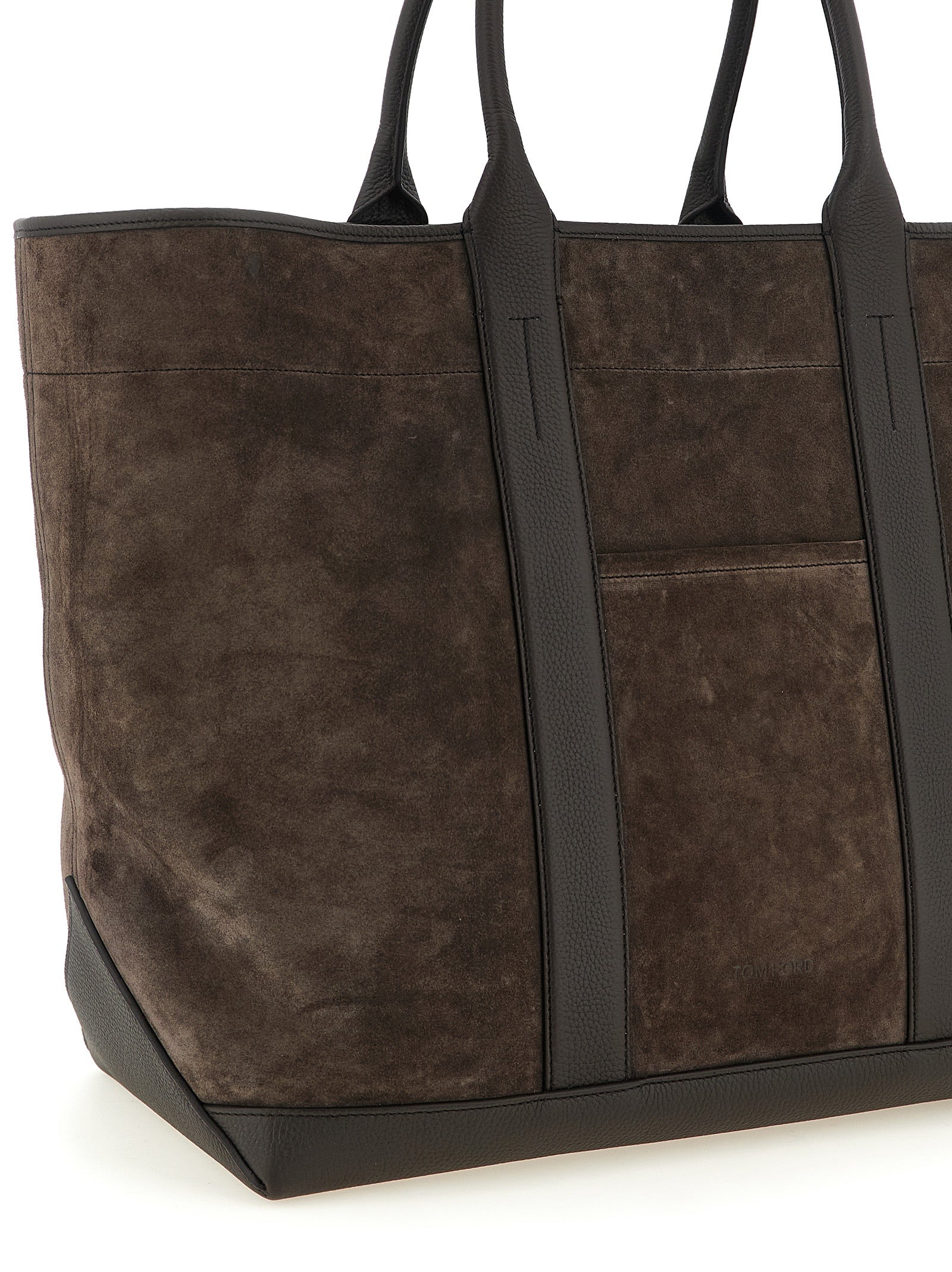 Tom Ford Brown Calfskin Tote Bag
