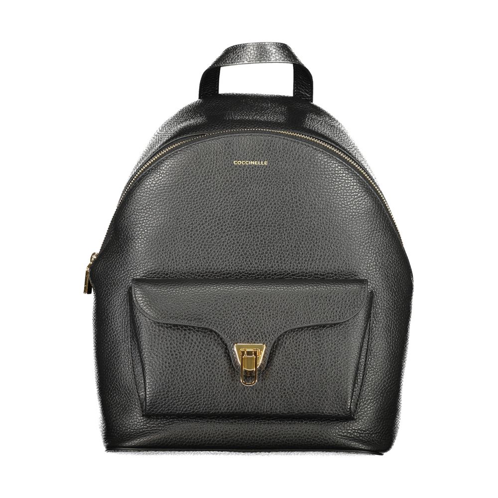 Coccinelle Black Leather Women Backpack