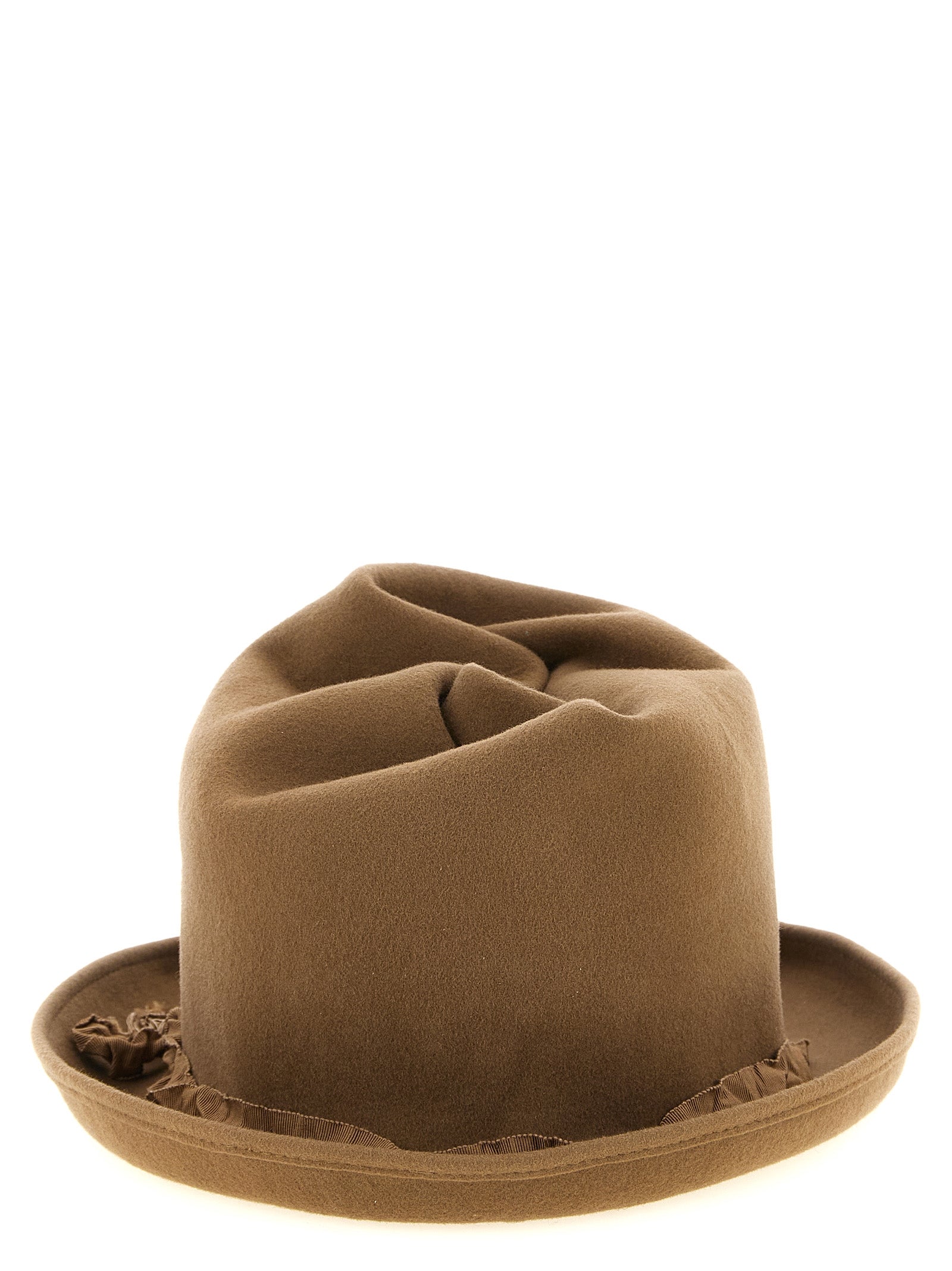 Yohji Yamamoto Beige Wool Fedora