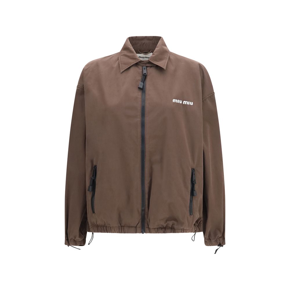 Miu Miu Brown Cotton Full-Length Jacket