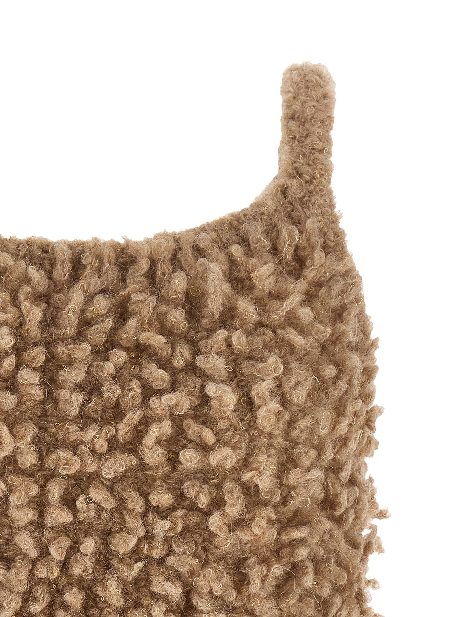 Peserico Beige Wool Sleeveles Sweater