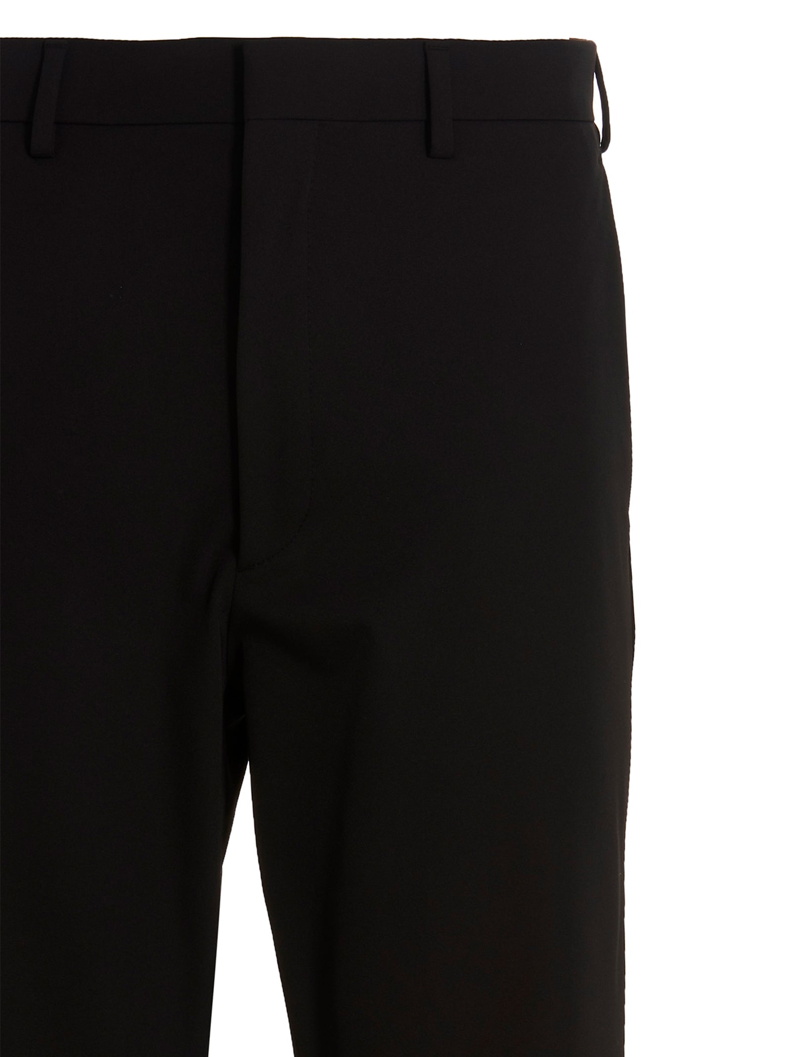 Prada Black Polyester Casual Pants