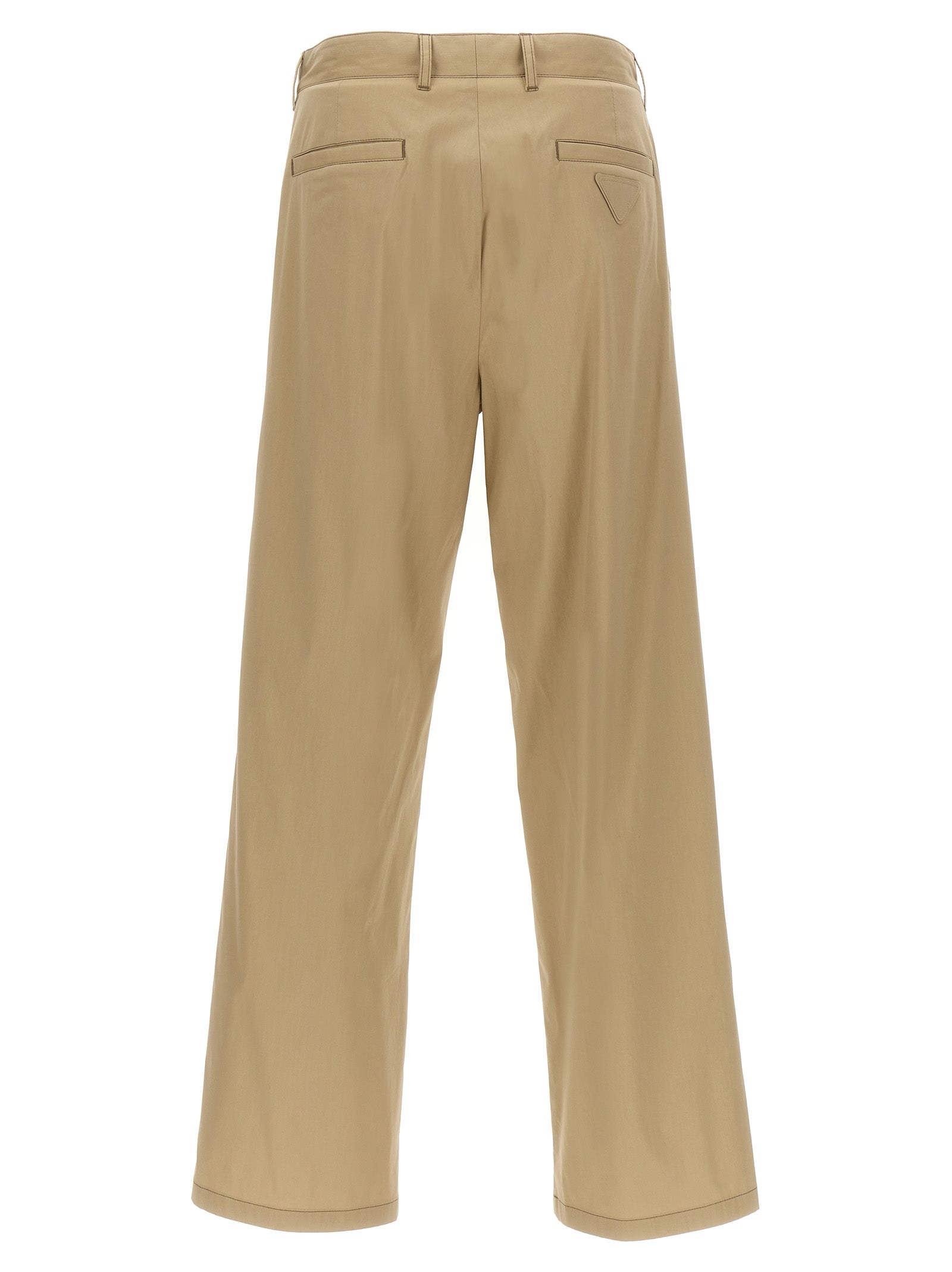 Prada Beige Cotton Casual Pants