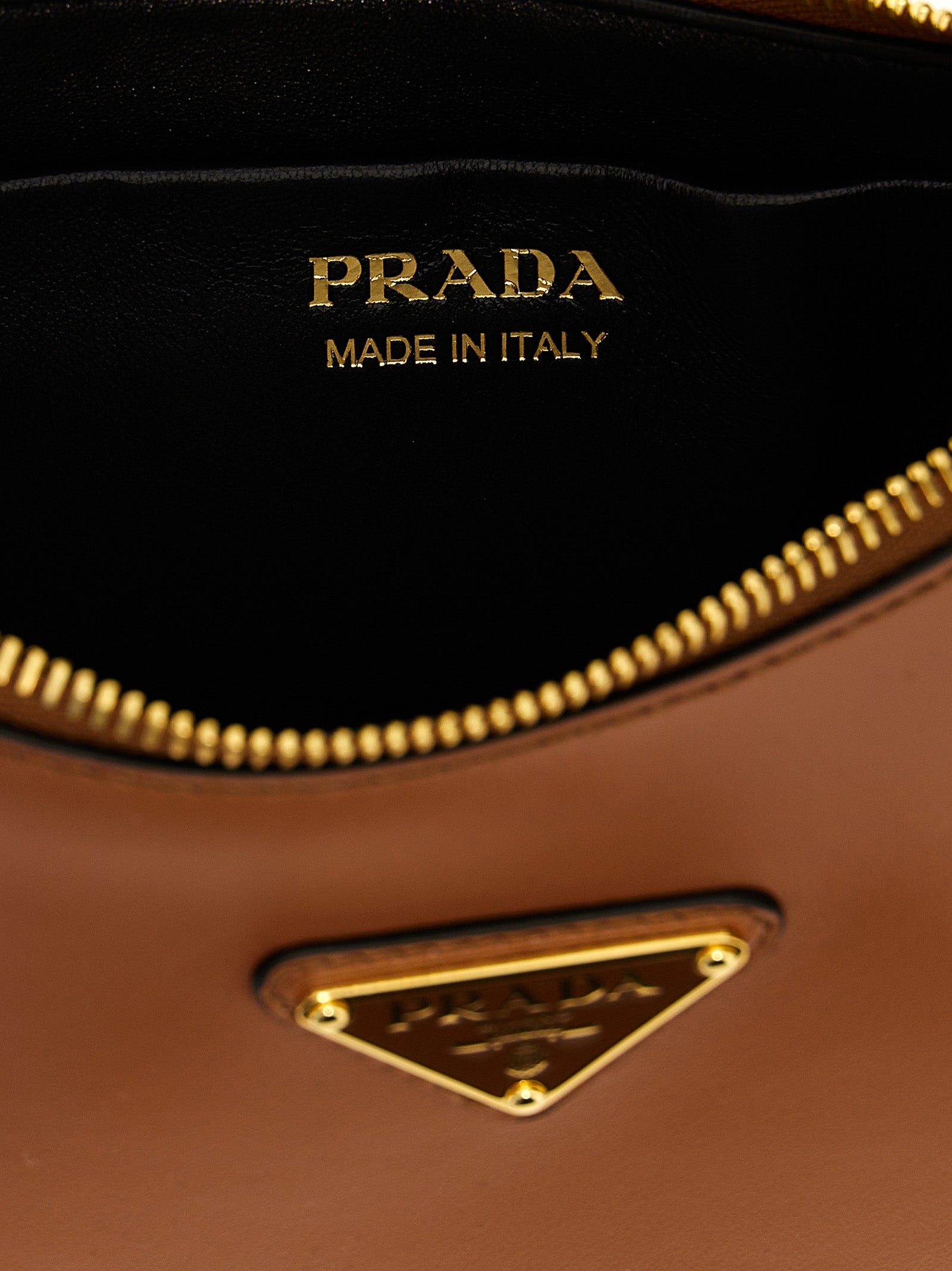 Prada Brown Calfskin Shoulder Bag
