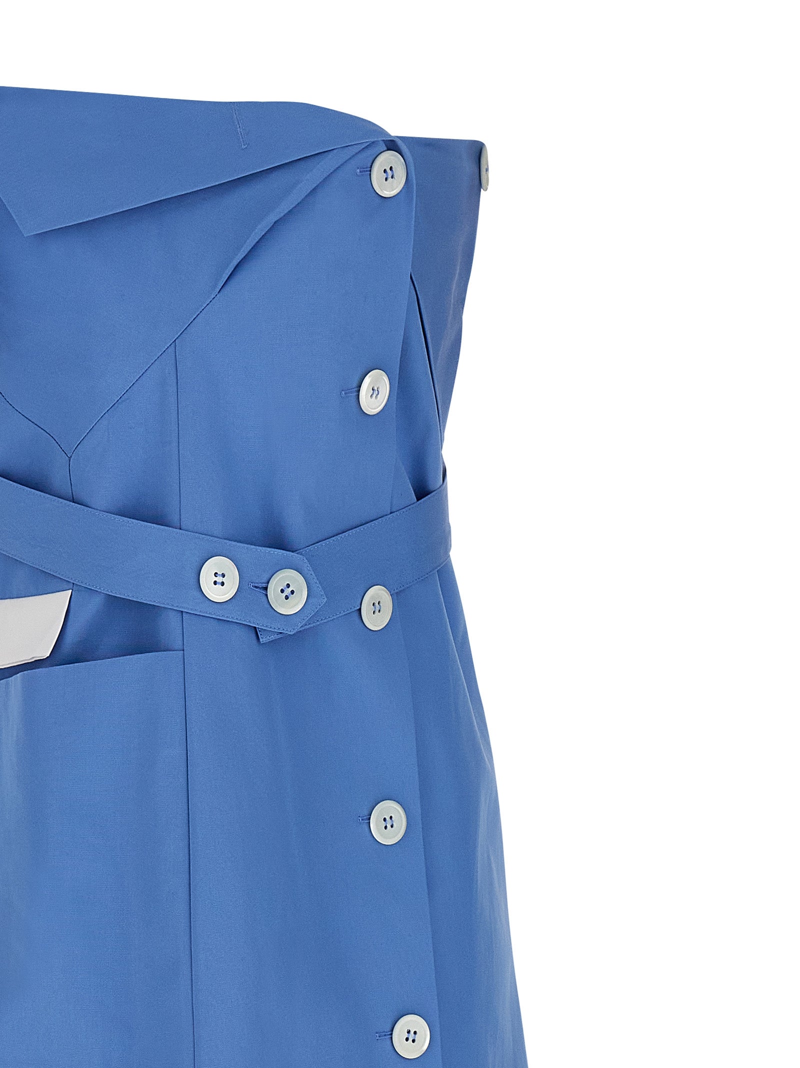 Miu Miu Blue Cotton Short Dress
